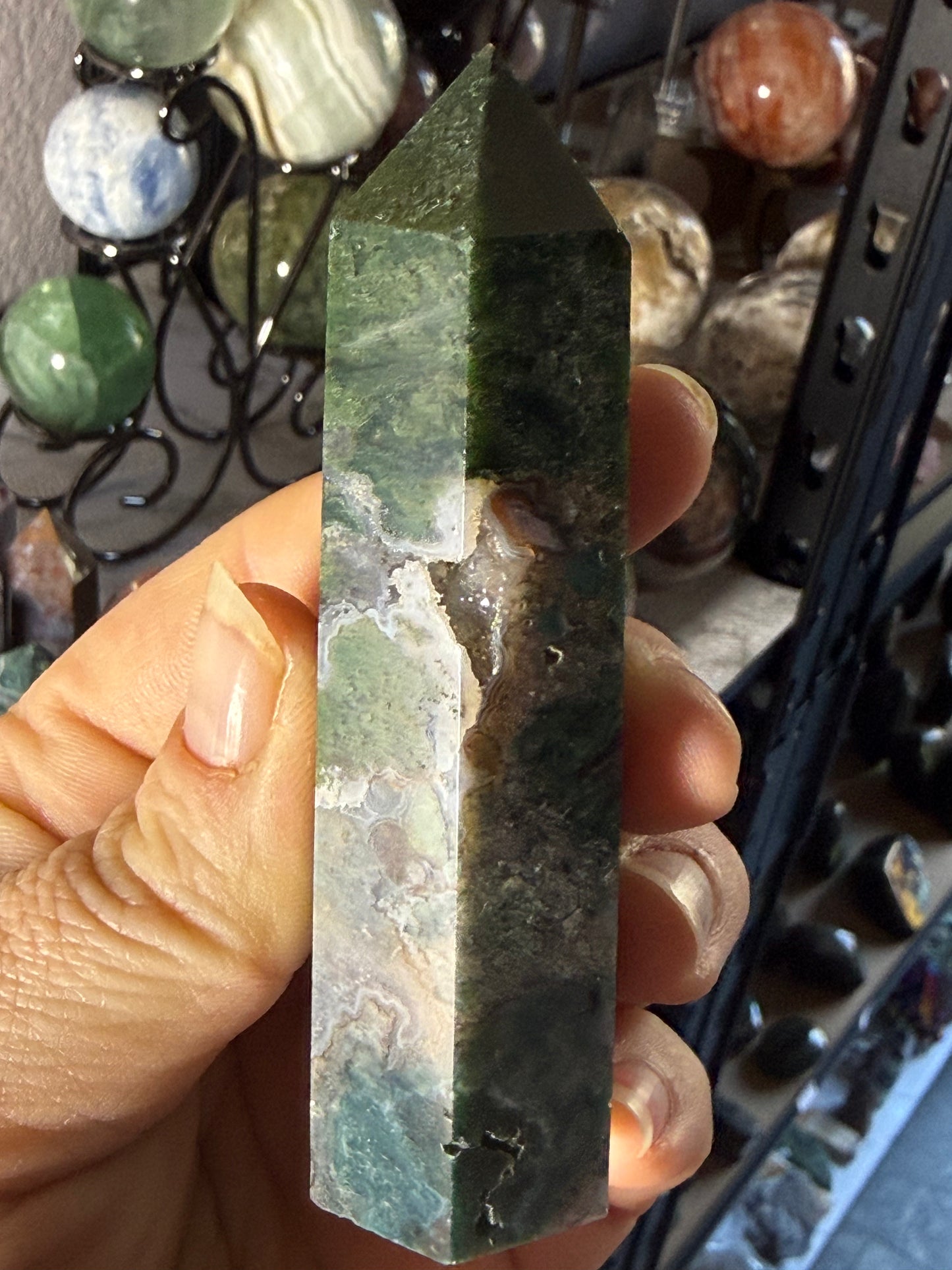 Ocean Jasper Tower – Polished Point for Joy, Renewal & Heart‑Healing Coastal Energy