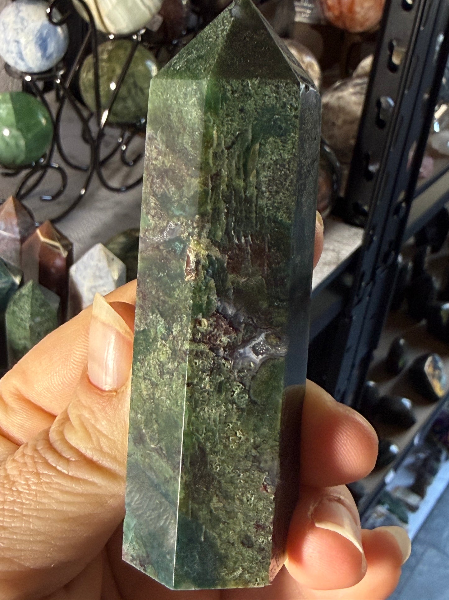 Ocean Jasper Tower – Polished Point for Joy, Renewal & Heart‑Healing Coastal Energy