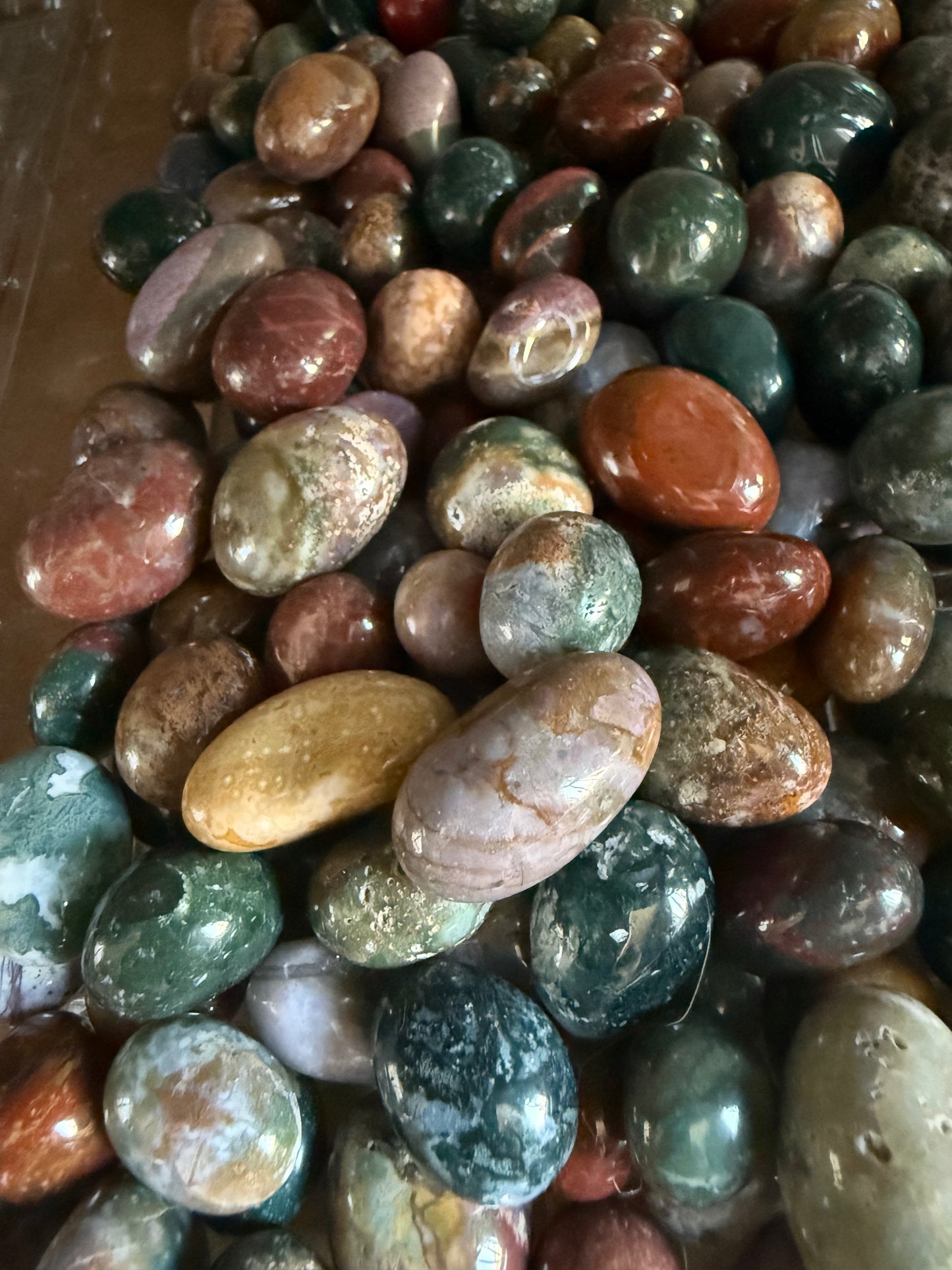 Ocean Jasper Tumbled Stones – Polished Joy & Renewal Crystals for Heart Healing & Positivity