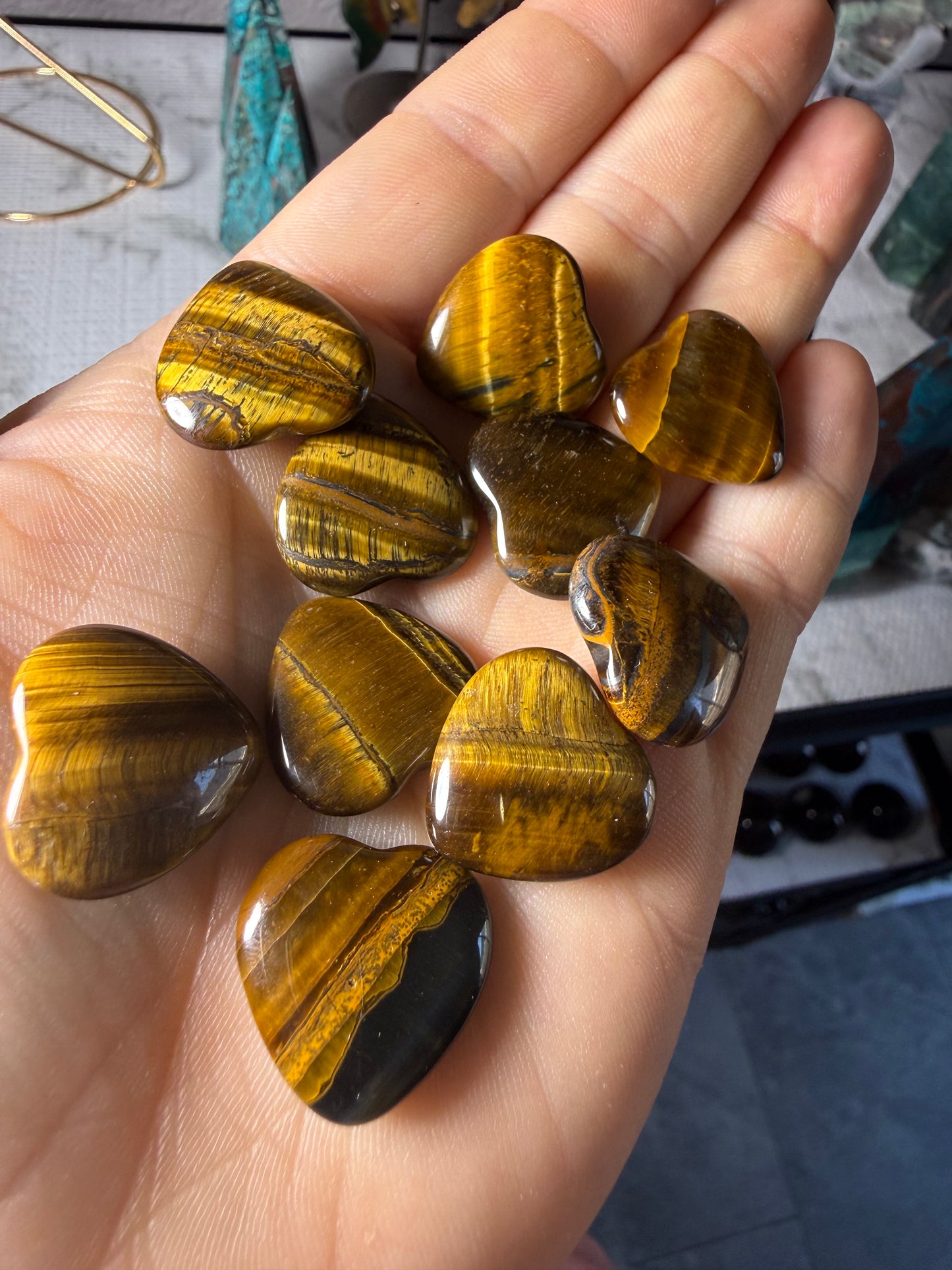 Tiger’s Eye Crystal Heart | Polished Mini Gemstone | Flashy Pocket Crystal