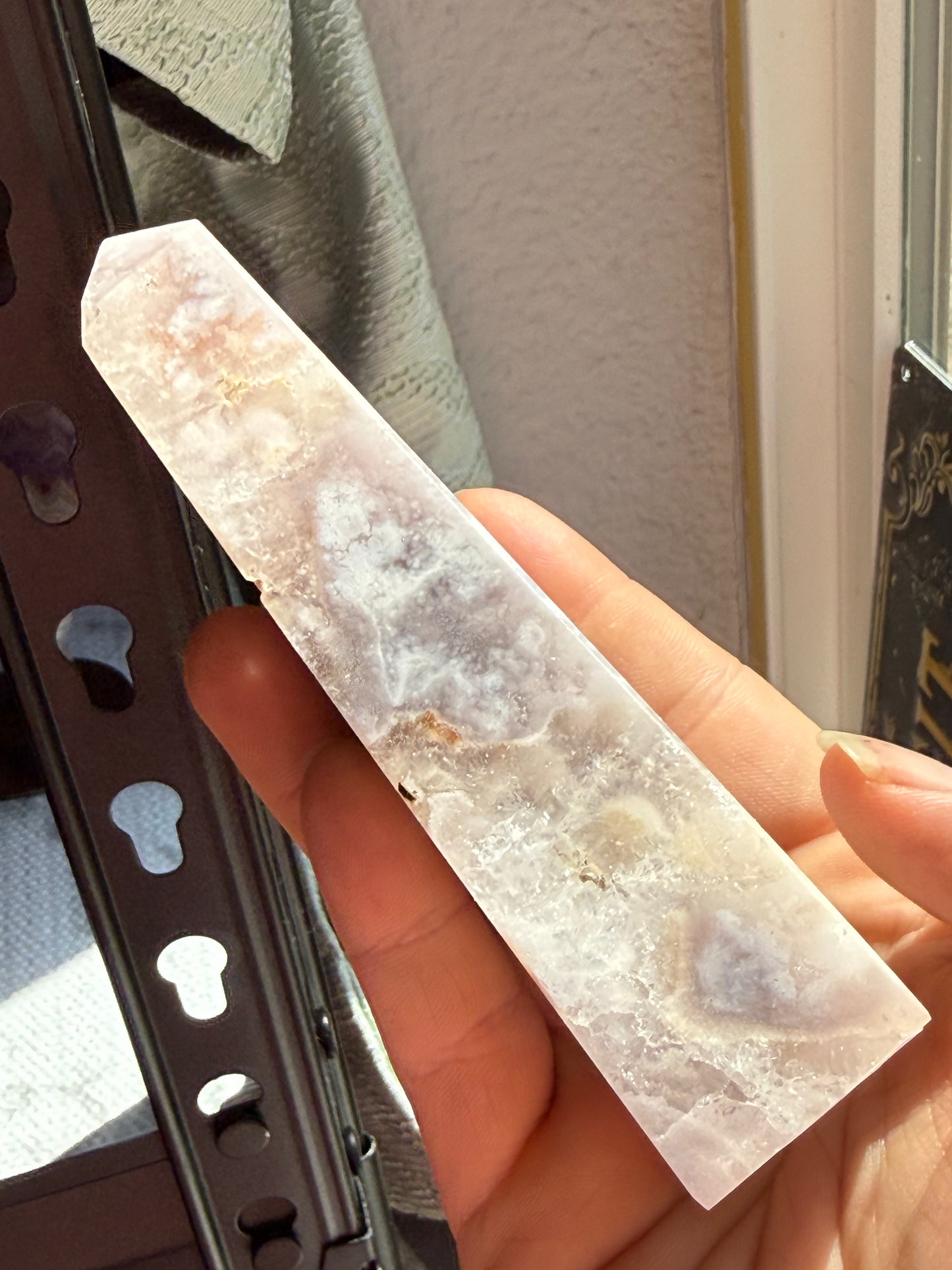 Pink Amethyst Druzy Tower – Radiant Crystal for Heart Healing, Serenity & Soft Feminine Energy