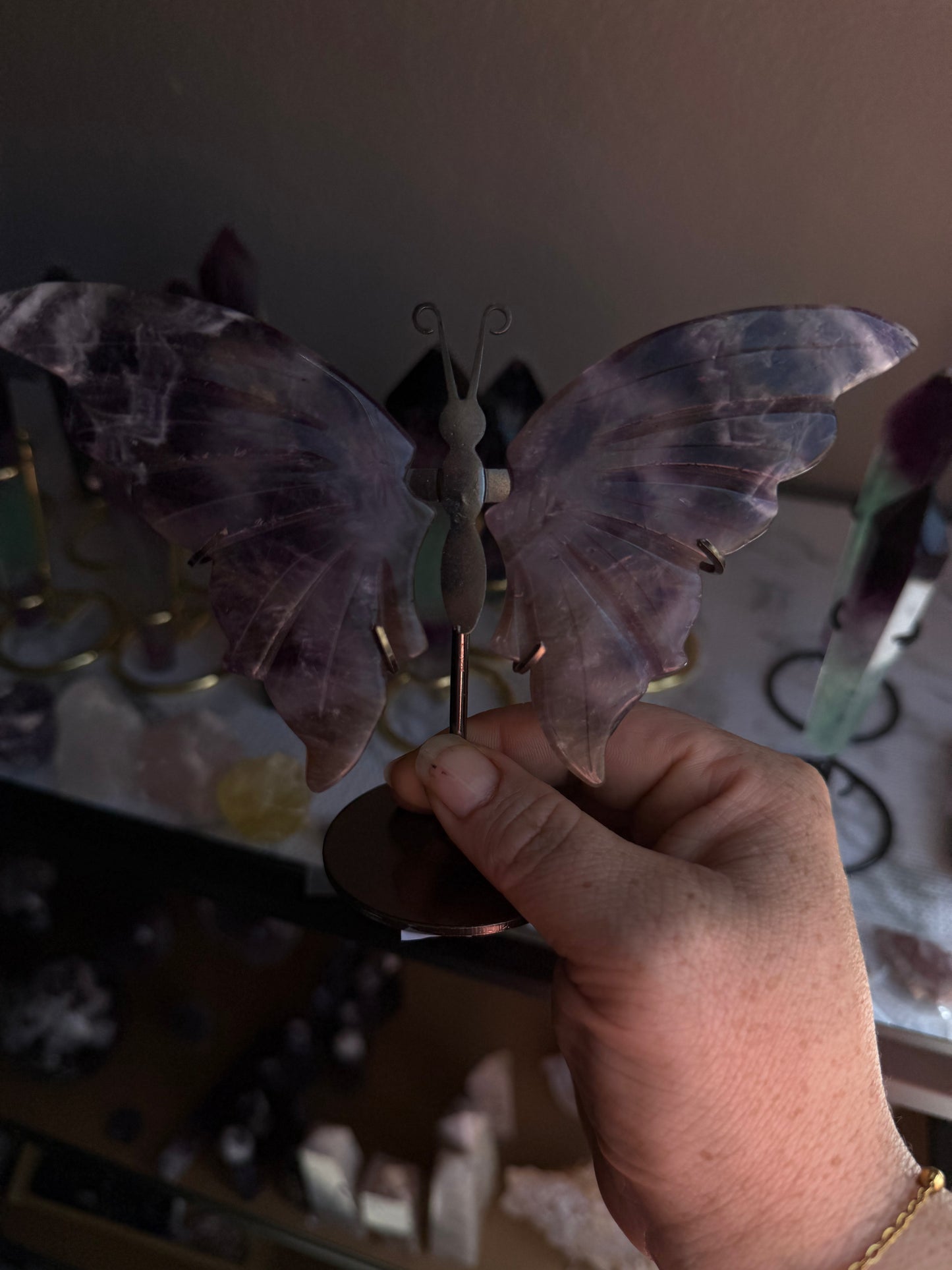 Amethyst Butterfly Carving 5.1 oz – Hand‑Carved Crystal Symbol of Transformation, Peace & Spiritual Growth