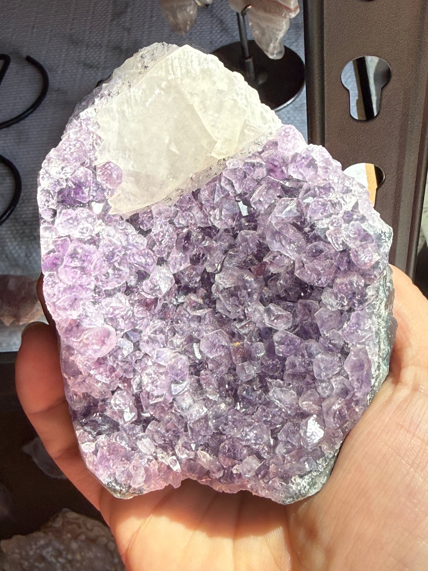 Natural Amethyst & Quartz Cluster 15.2 oz – Healing Crystal for Calm, Clarity & Spiritual Energy