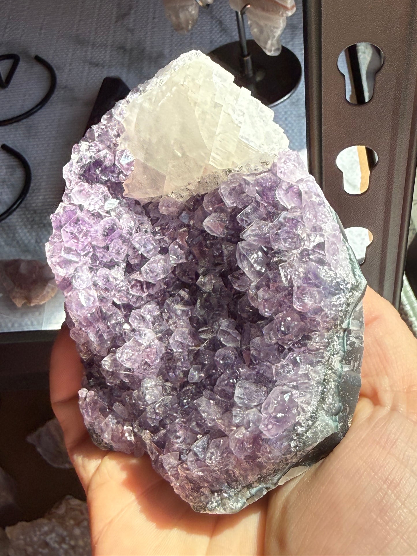 Natural Amethyst & Quartz Cluster 15.2 oz – Healing Crystal for Calm, Clarity & Spiritual Energy