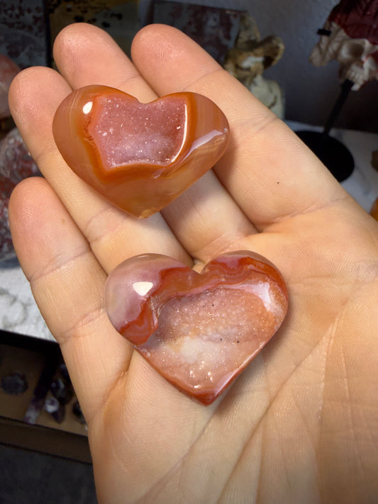 Carnelian Heart – 0.5 oz Mini Polished Crystal for Courage, Creativity & Vitality