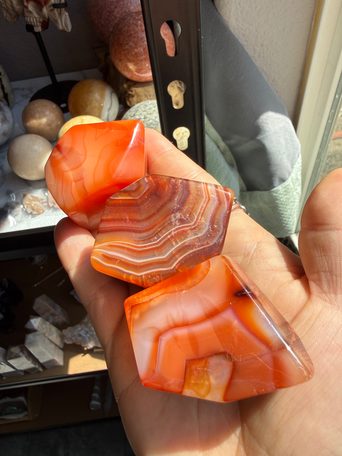 Carnelian Freeform – 3–3.9 oz Polished Crystal for Strength, Creativity & Energizing Vitality