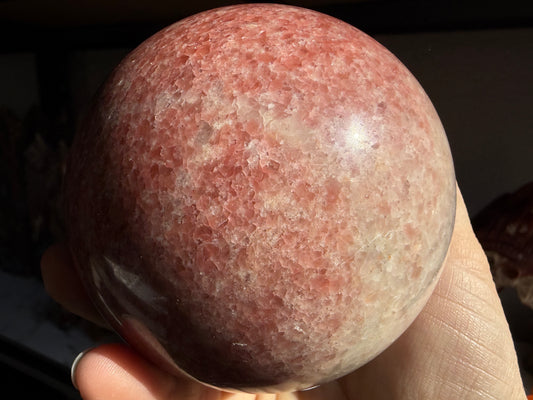 Polished Red Aventurine Sphere – Energizing Crystal Ball for Motivation & Vitality