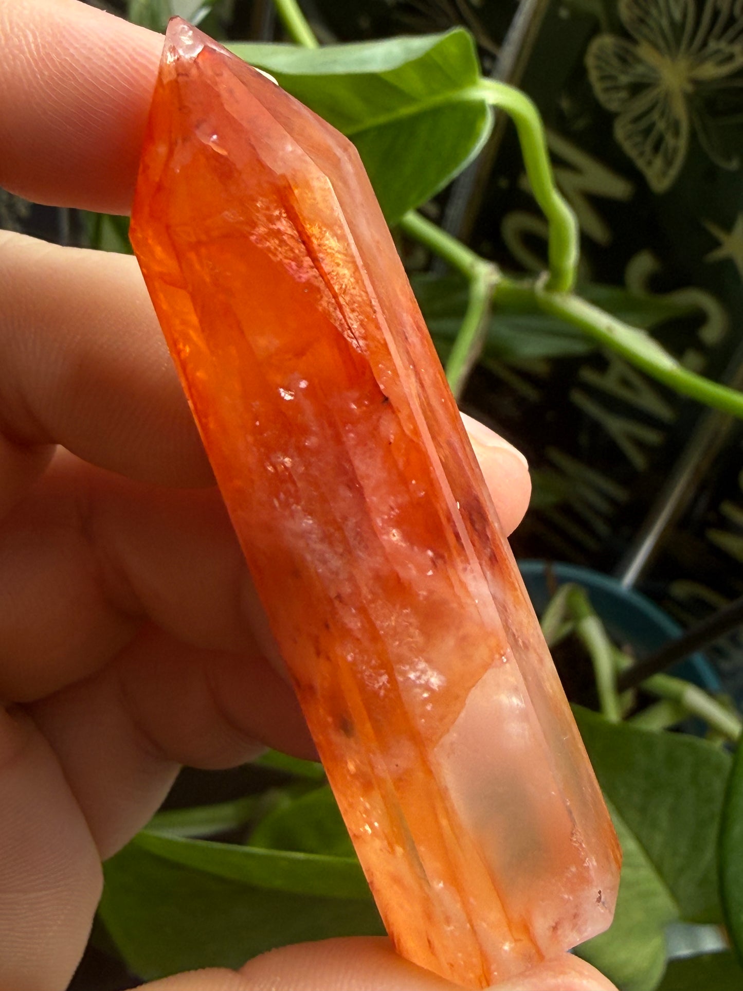 Fire Quartz Tower 1.1 oz – Polished Crystal Point for Energy, Passion & Emotional Alignment