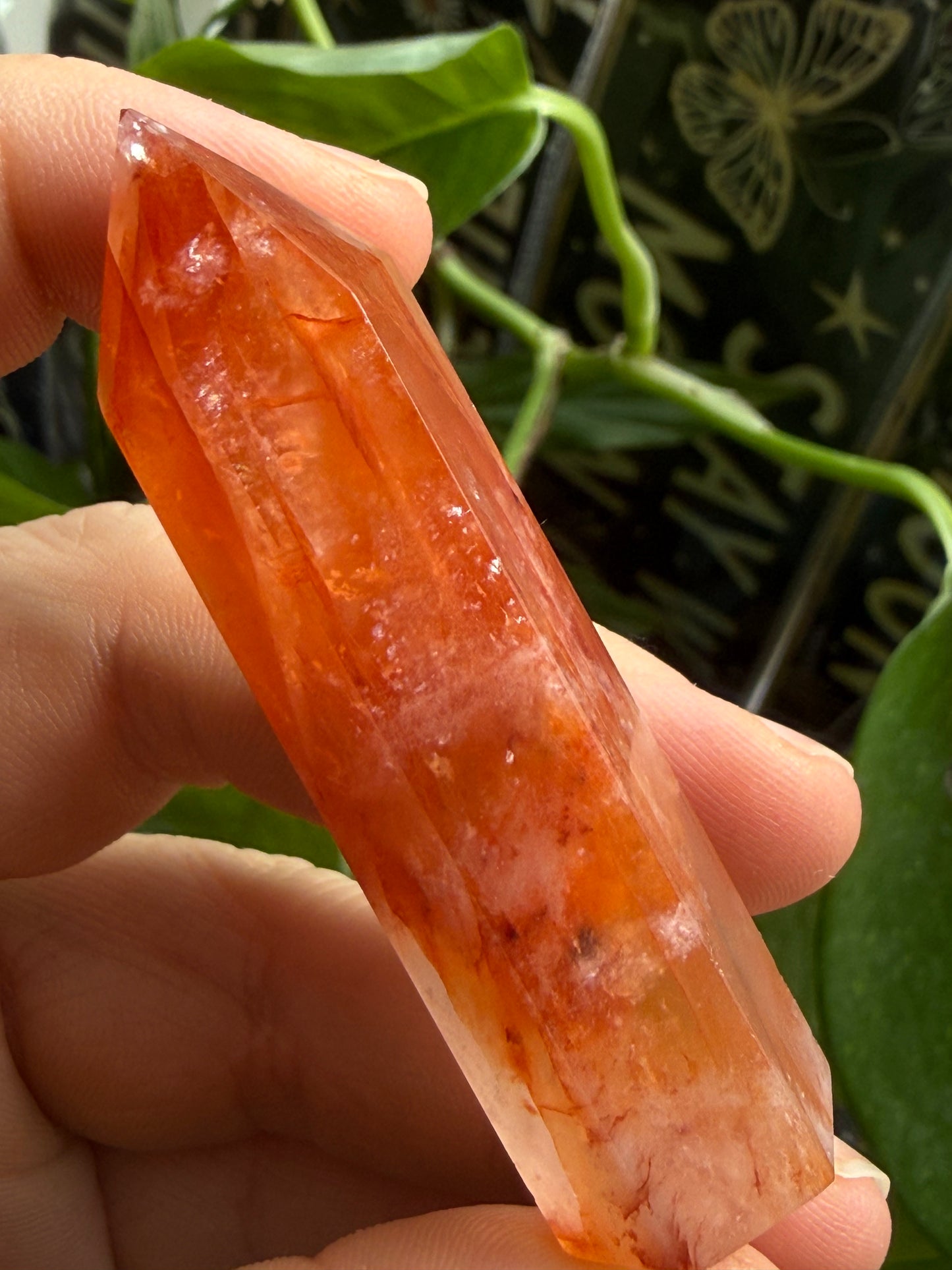 Fire Quartz Tower 1.1 oz – Polished Crystal Point for Energy, Passion & Emotional Alignment