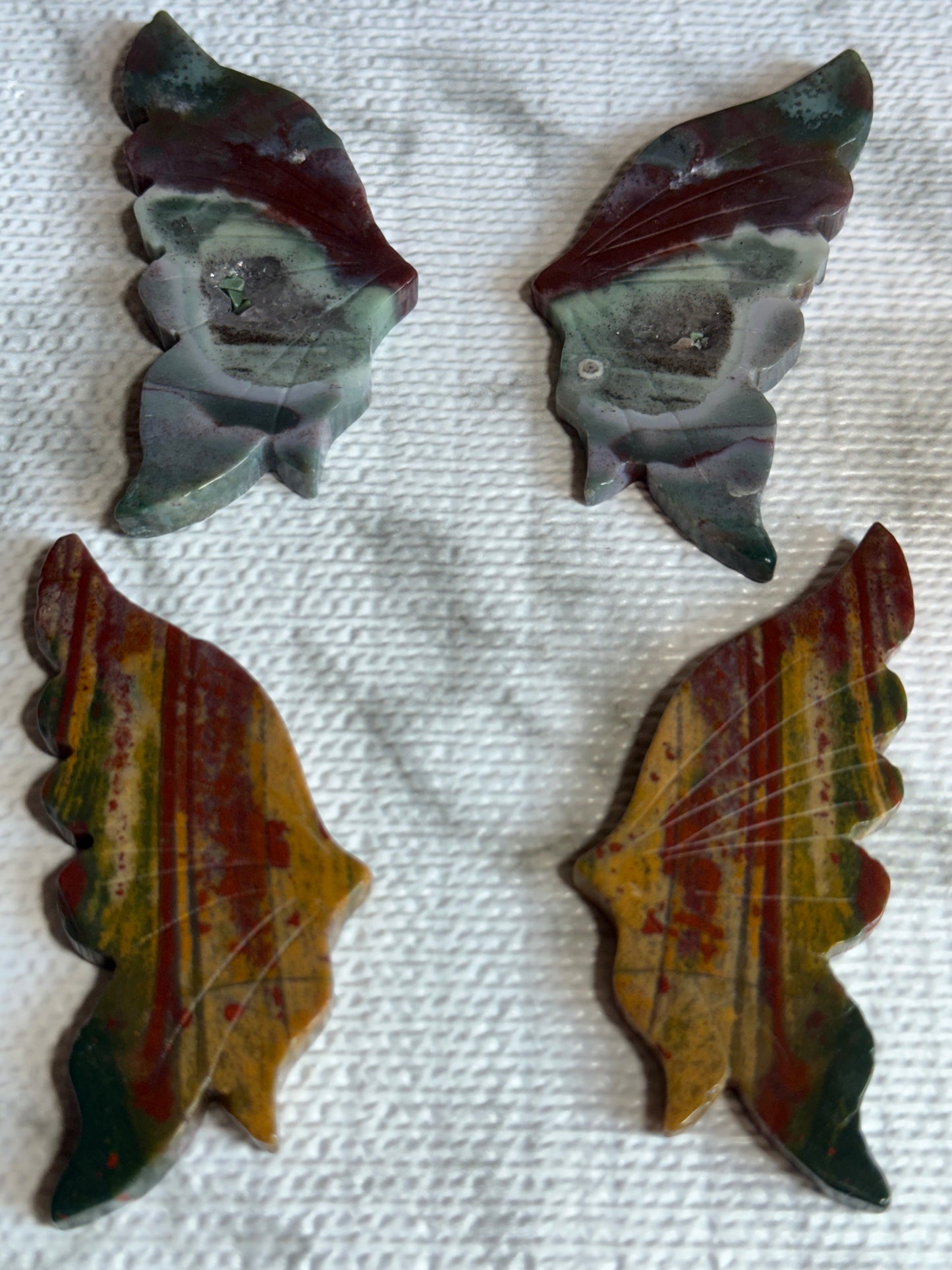 Ocean Jasper Butterfly on Stand — Renewal and Joy • Rare Madagascar Treasure