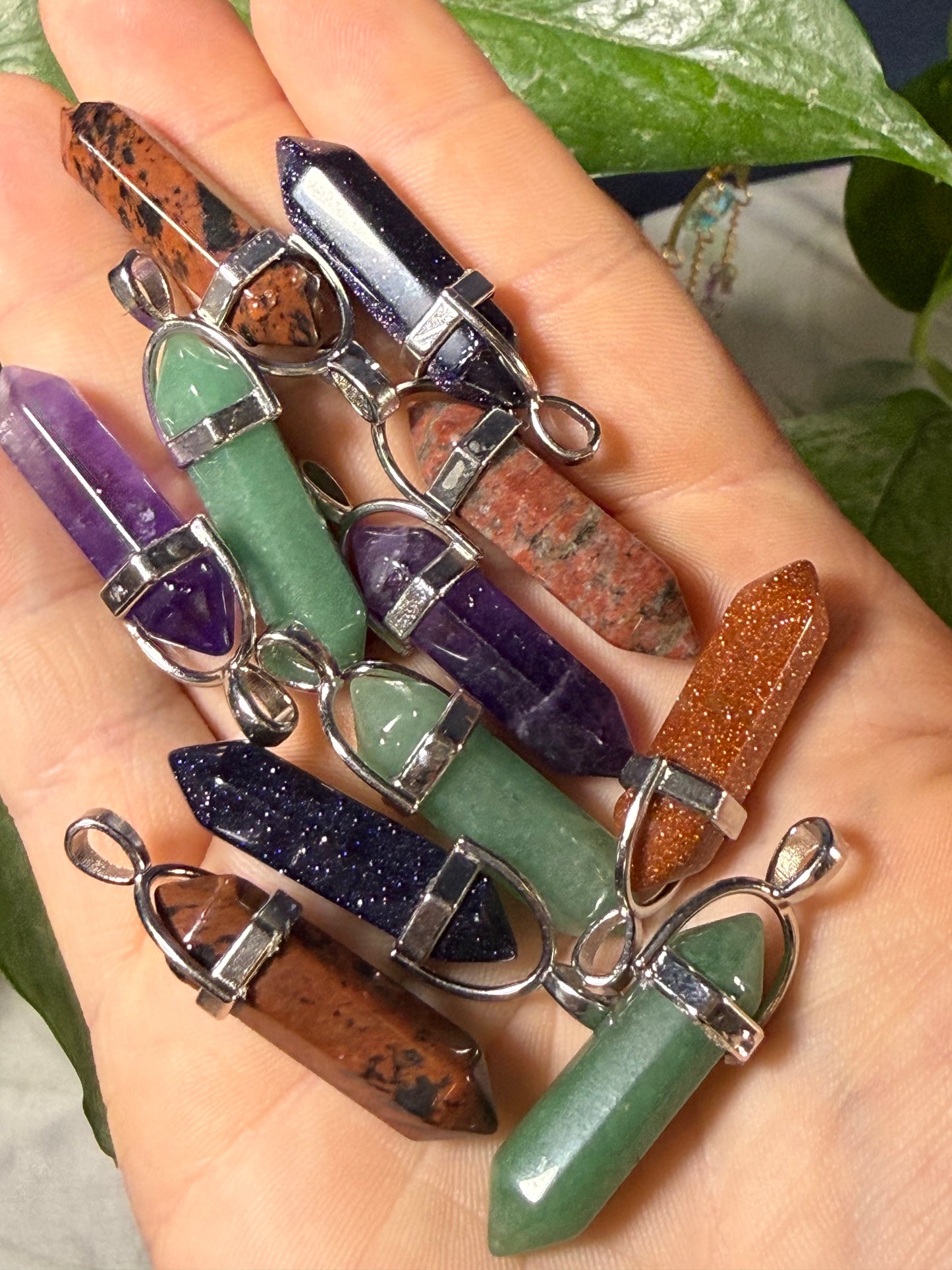 Assorted Crystal Point Necklaces — Multiple Stone Variations