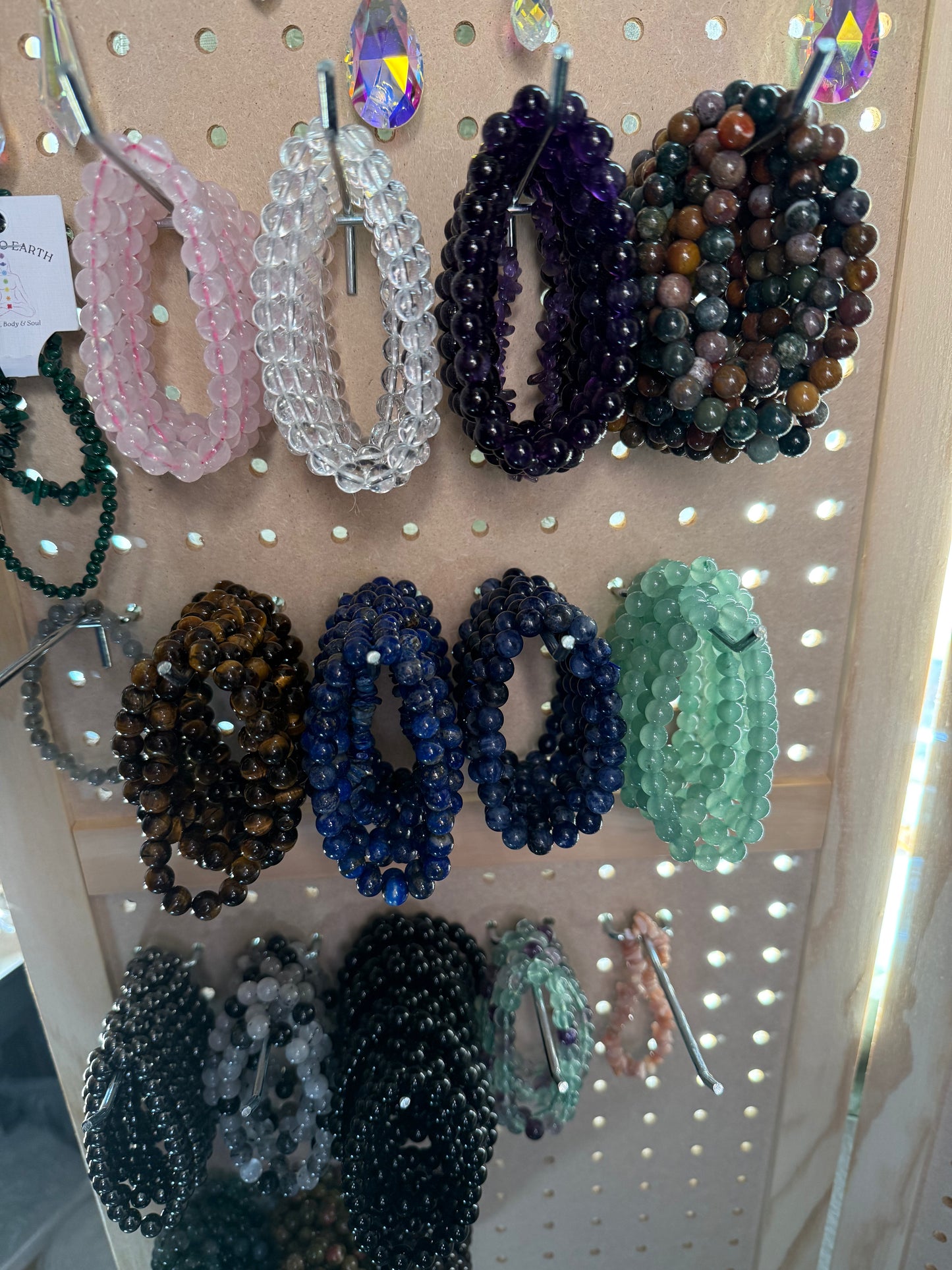 Assorted Crystal Bead Bracelets — Natural Stone Collection