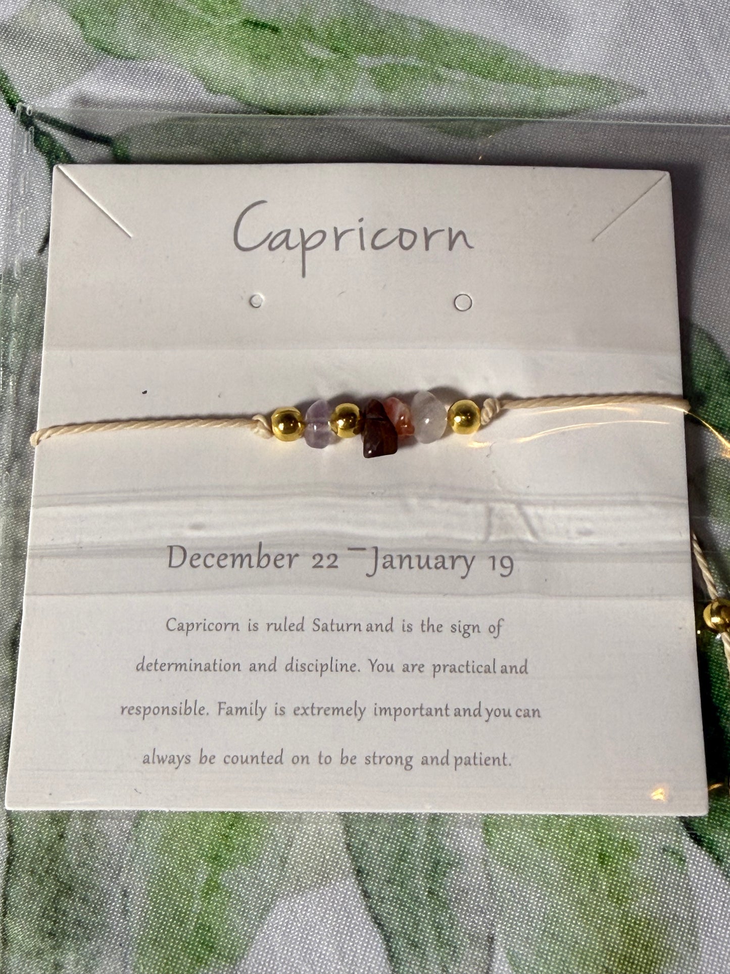 Zodiac Meaning Bracelets | Astrology Crystal Bracelet With Card