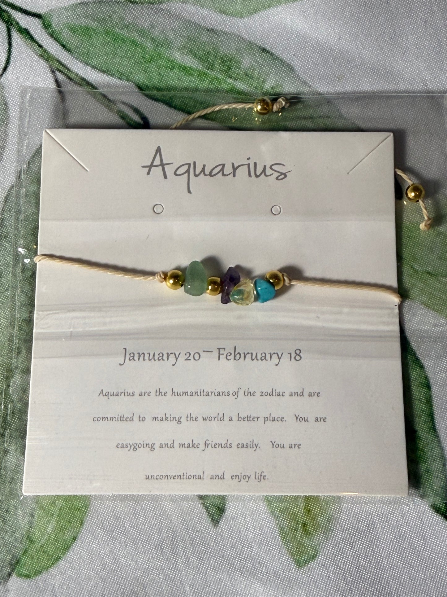 Zodiac Meaning Bracelets | Astrology Crystal Bracelet With Card