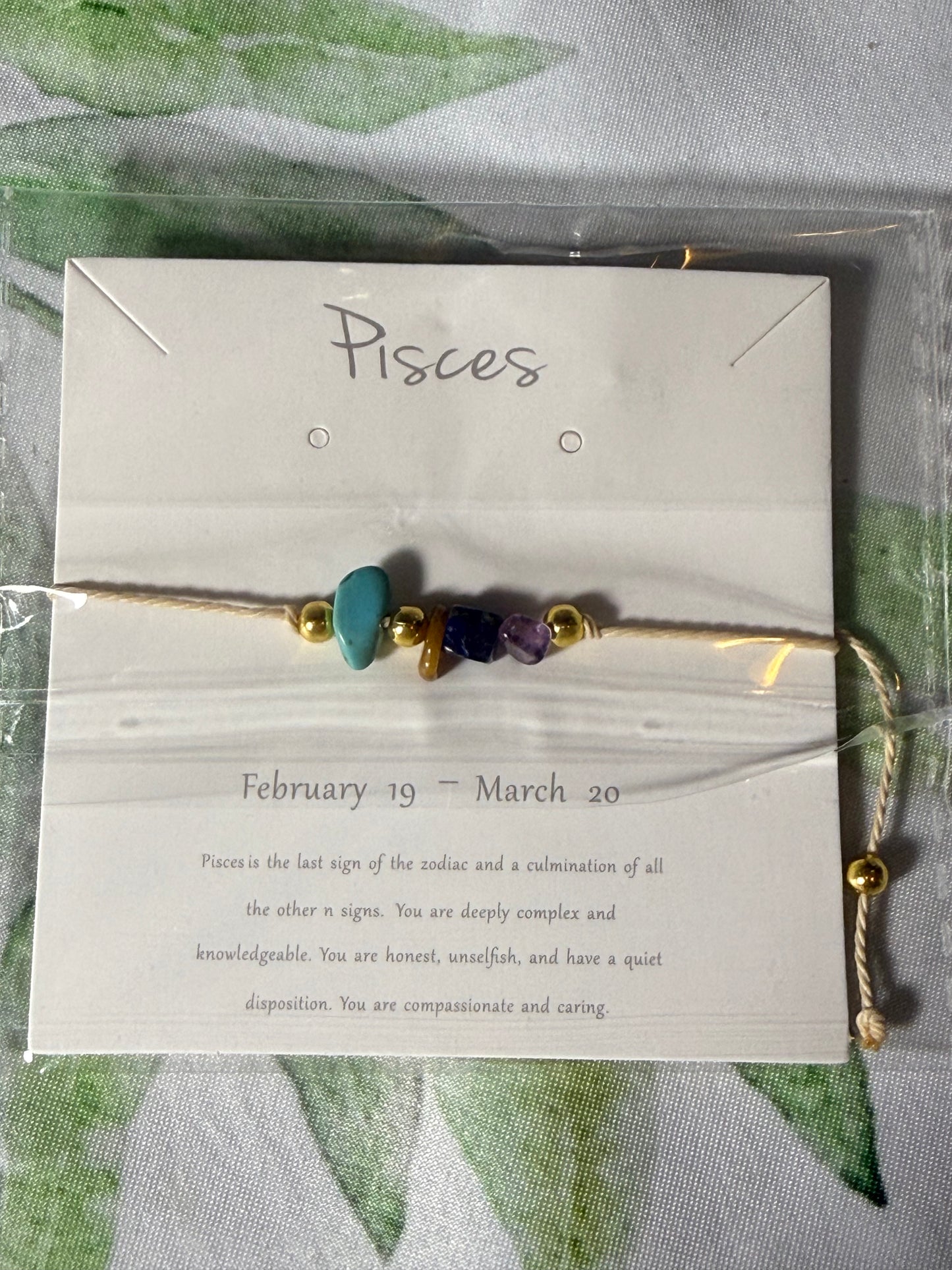 Zodiac Meaning Bracelets | Astrology Crystal Bracelet With Card