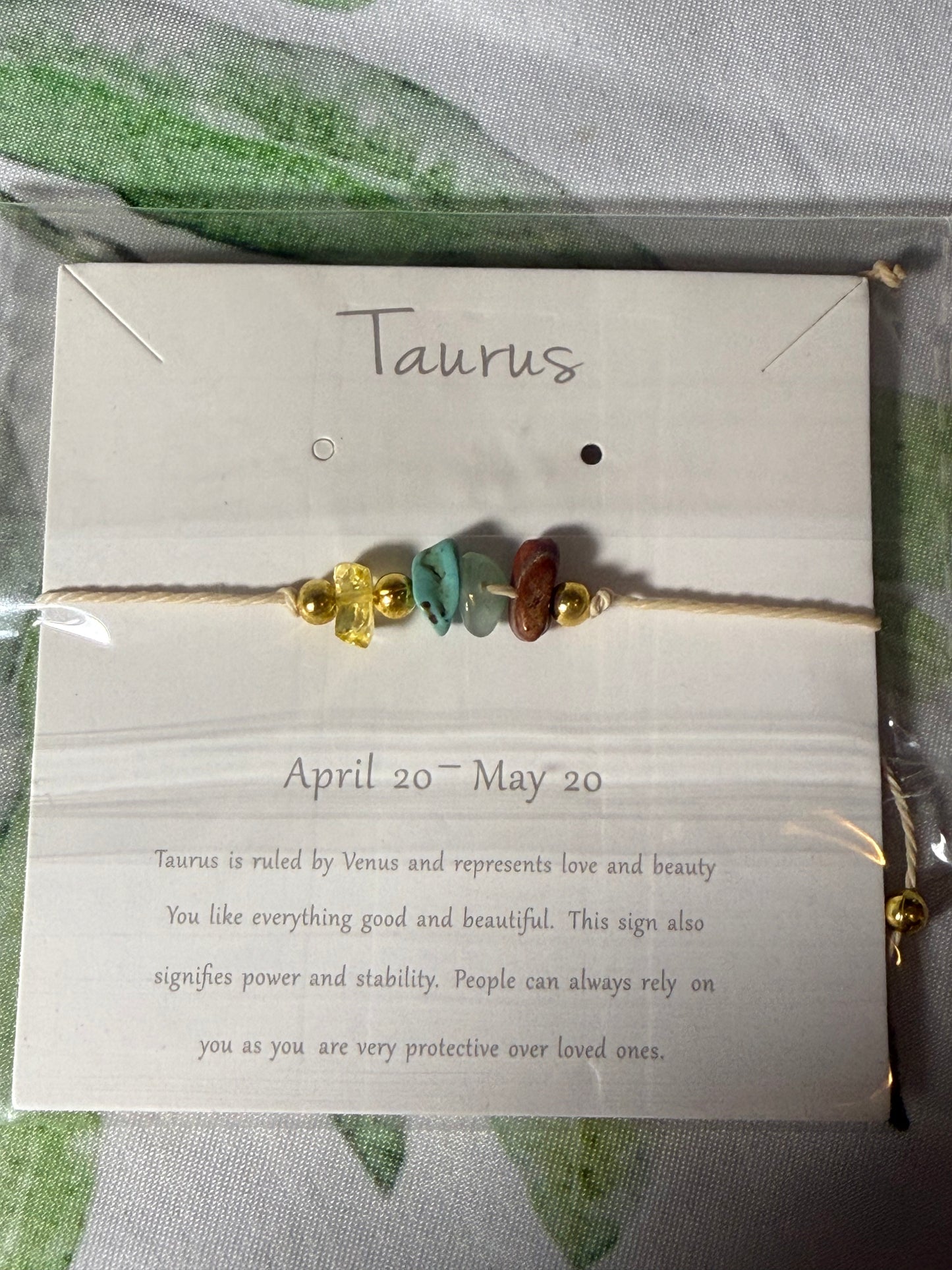Zodiac Meaning Bracelets | Astrology Crystal Bracelet With Card