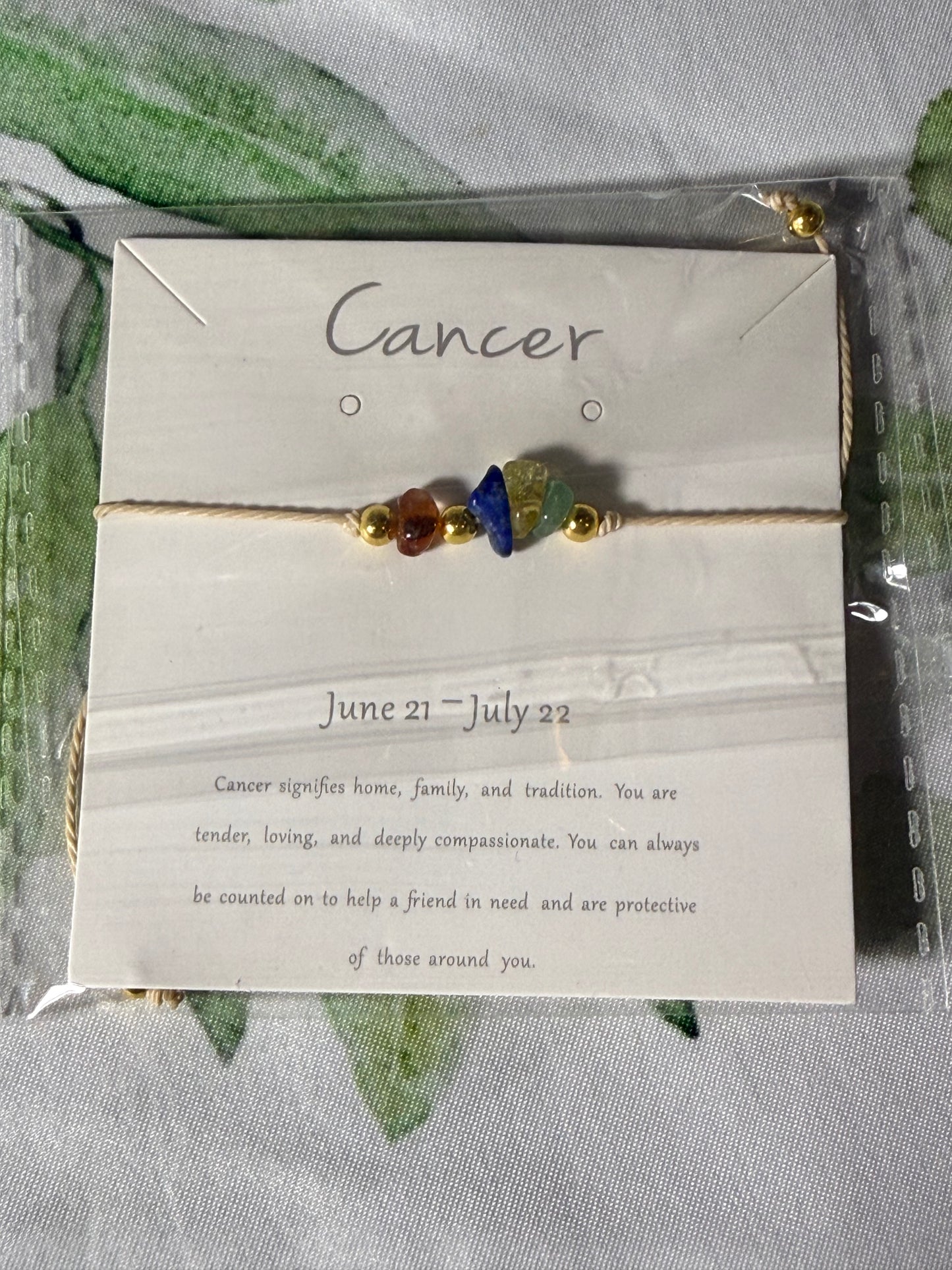 Zodiac Meaning Bracelets | Astrology Crystal Bracelet With Card