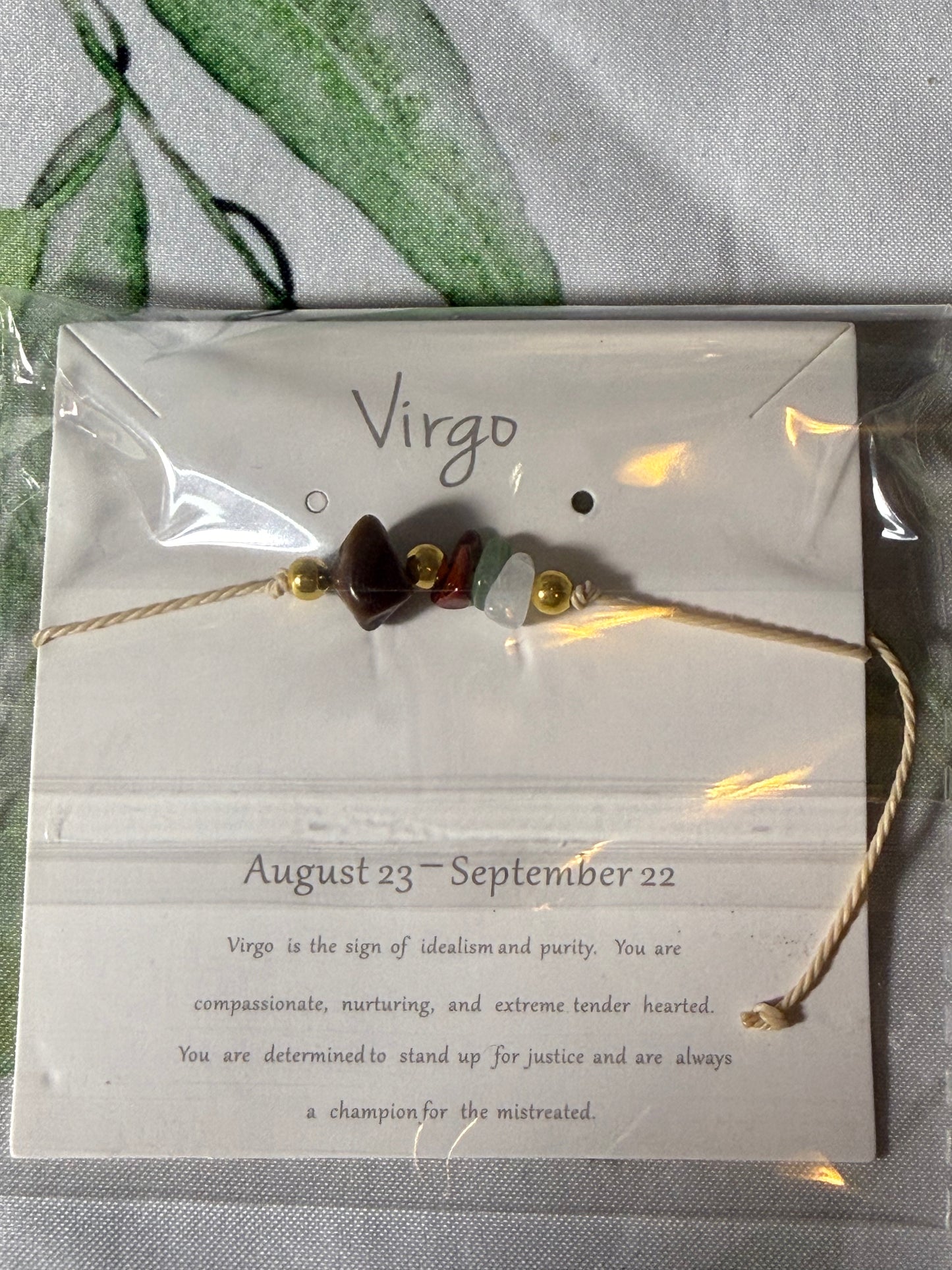 Zodiac Meaning Bracelets | Astrology Crystal Bracelet With Card