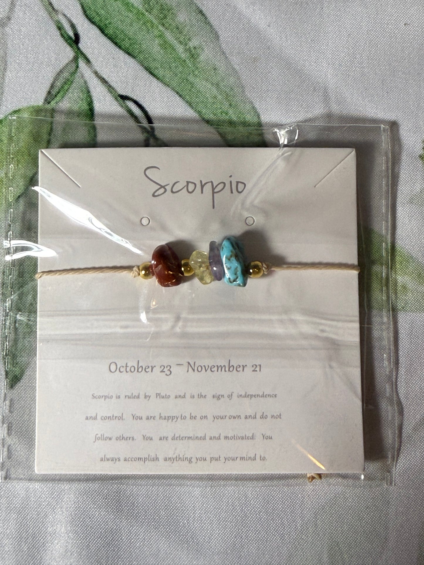 Zodiac Meaning Bracelets | Astrology Crystal Bracelet With Card