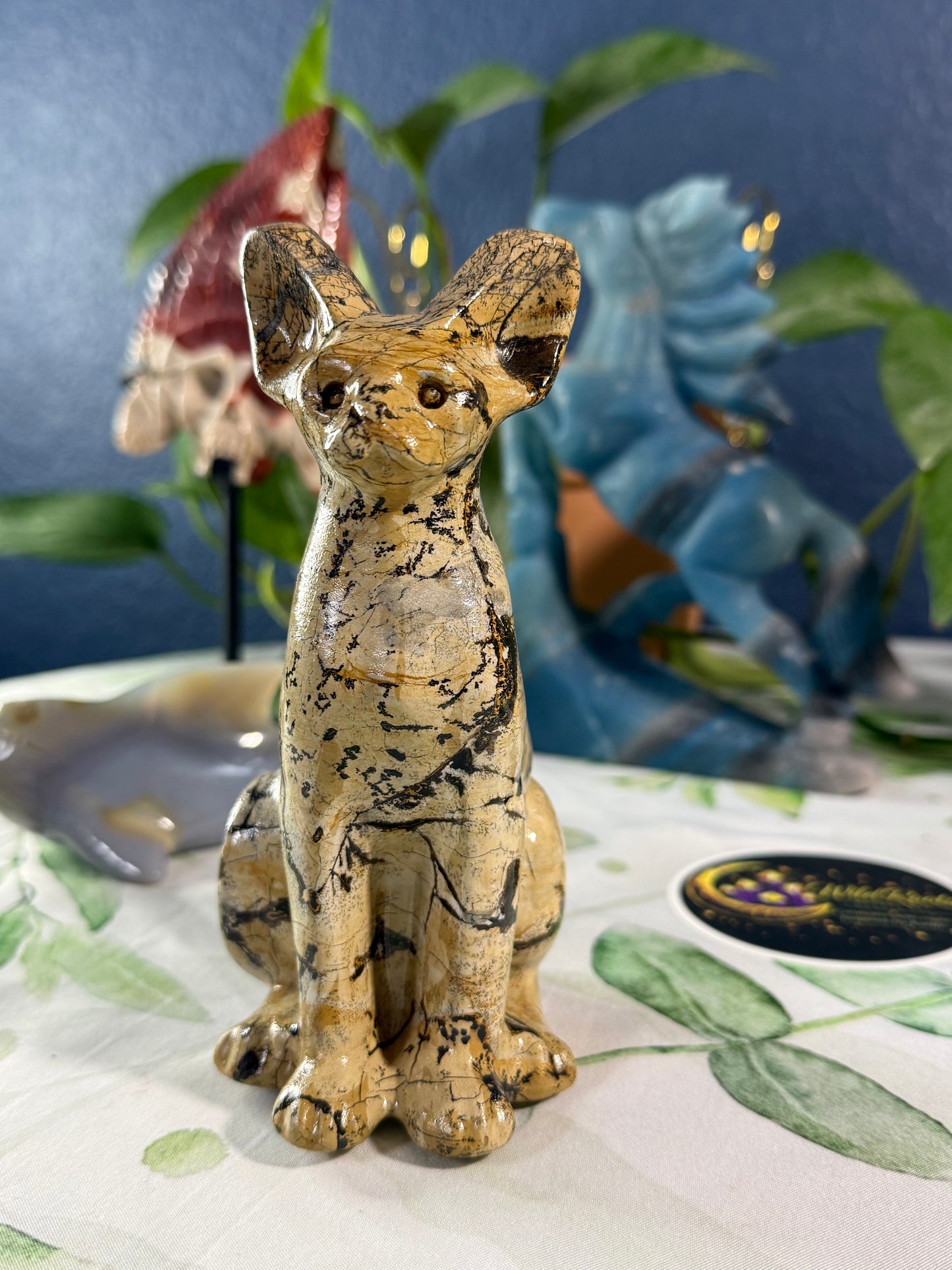 Picture Jasper Sphinx • 1.72 lbs • Hand‑Carved Guardian Sculpture