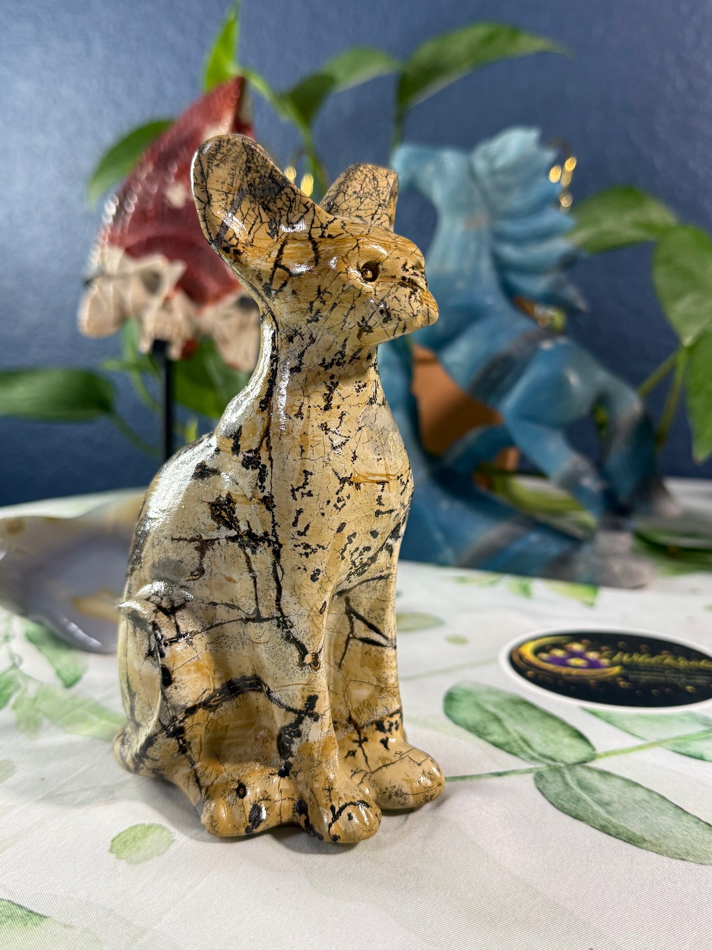 Picture Jasper Sphinx • 1.72 lbs • Hand‑Carved Guardian Sculpture