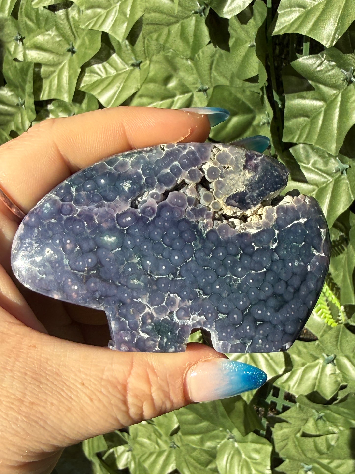 Grape Agate Bear Carvings – Large