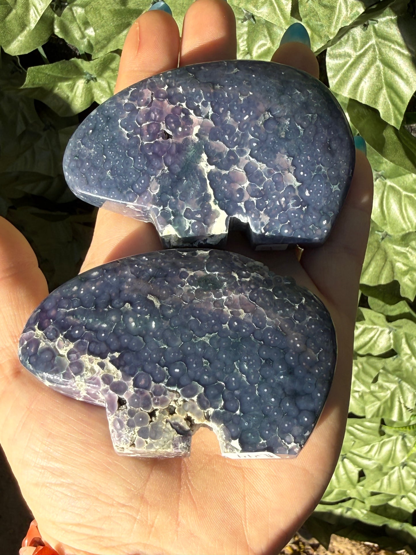 Grape Agate Bear Carvings – Small