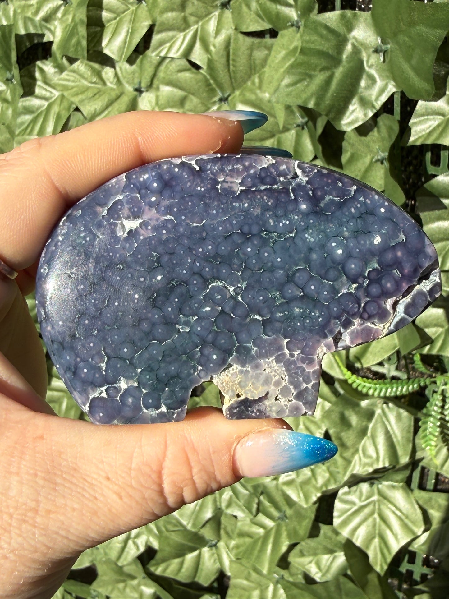Grape Agate Bear Carvings – Small