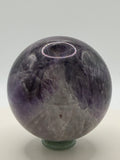 Dream Amethyst Sphere 18oz | Polished Chevron Flower Pattern | Mini Healing Crystal