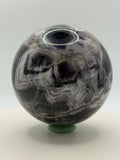 Dream Amethyst Sphere 27oz | Radiant Purple & White Bands | Decorative Gemstone