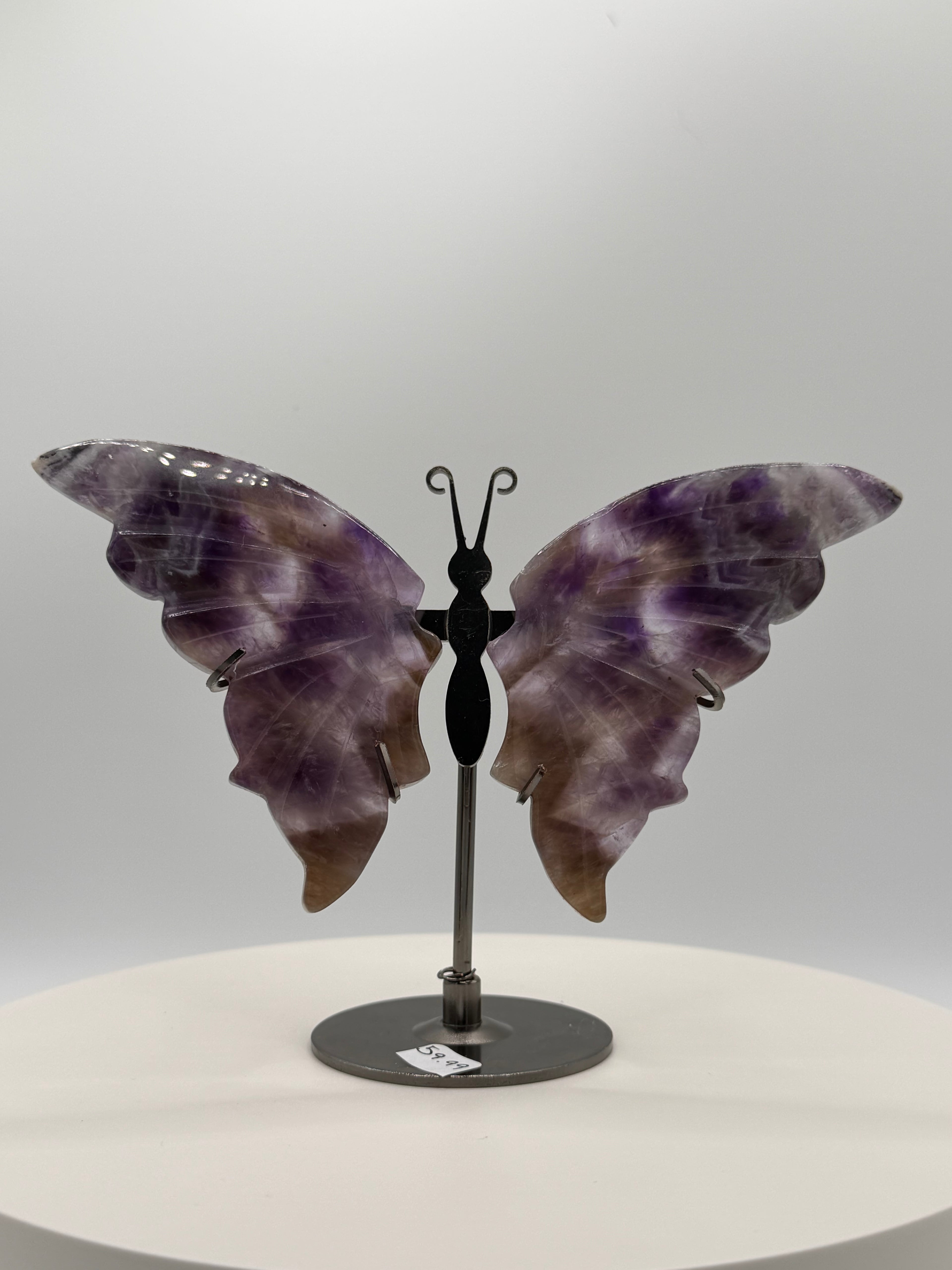 Amethyst Butterfly Carving 5.1 oz – Hand‑Carved Crystal Symbol of Transformation, Peace & Spiritual Growth