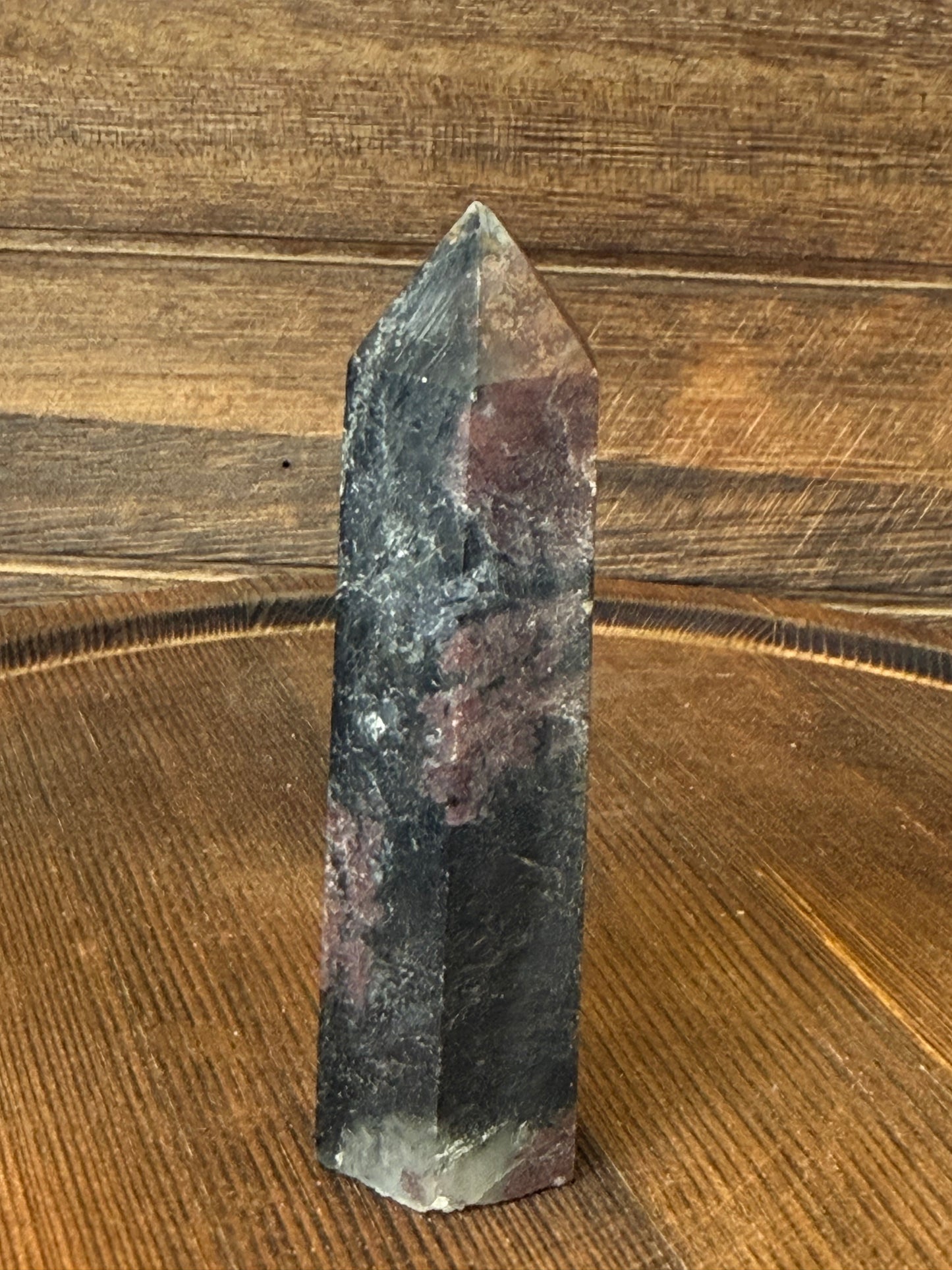 Garnet & Arfvedsonite Tower — High Flash • Grounding & Intuition