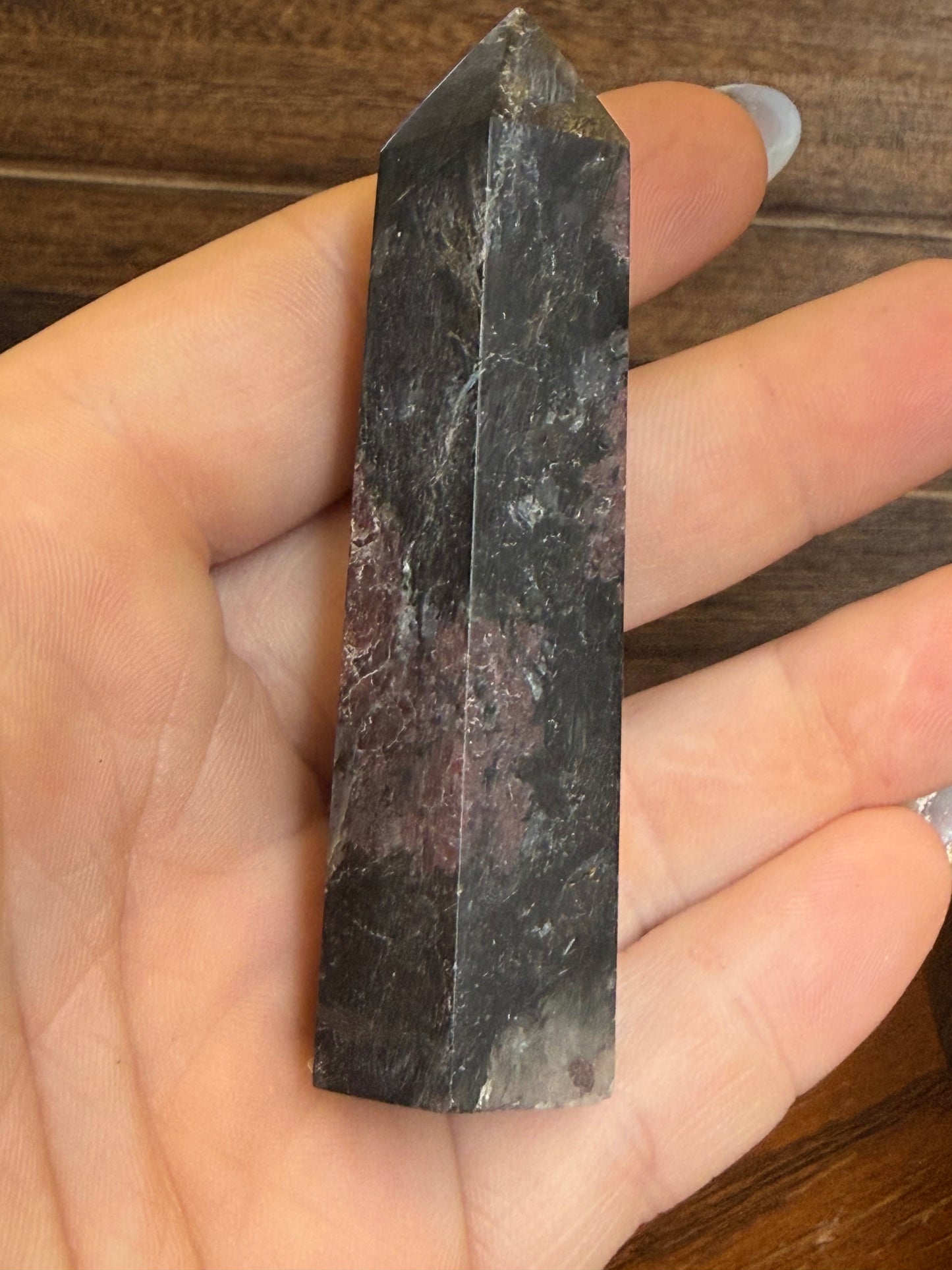Garnet & Arfvedsonite Tower — High Flash • Grounding & Intuition