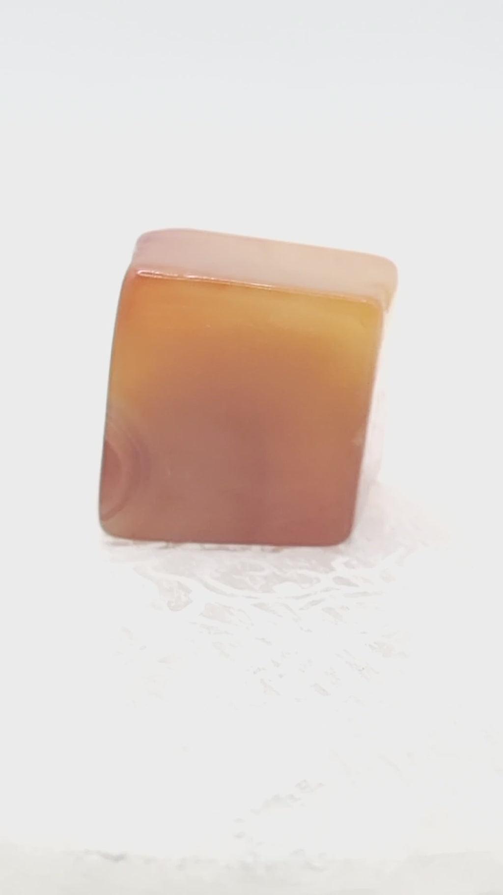 Carnelian Cube – 0.5–0.9 oz Polished Mini Crystal for Creativity, Courage & Vitality