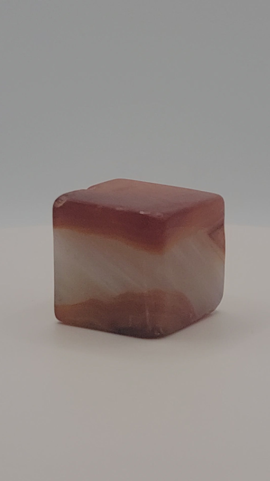Carnelian Cube – 2–2.9 oz Polished Crystal for Strength, Creativity & Energizing Vitality