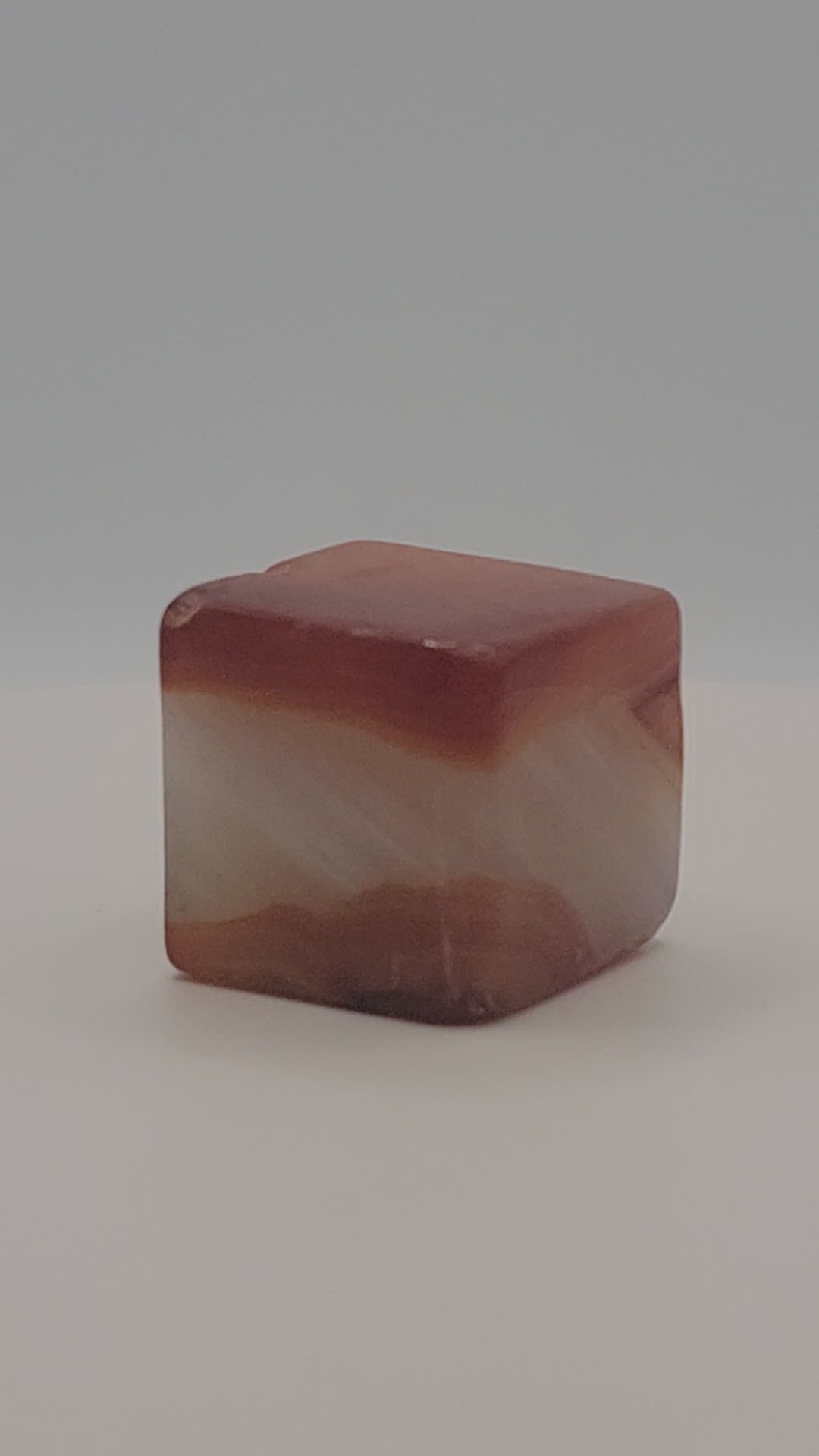 Carnelian Cube – 2–2.9 oz Polished Crystal for Strength, Creativity & Energizing Vitality