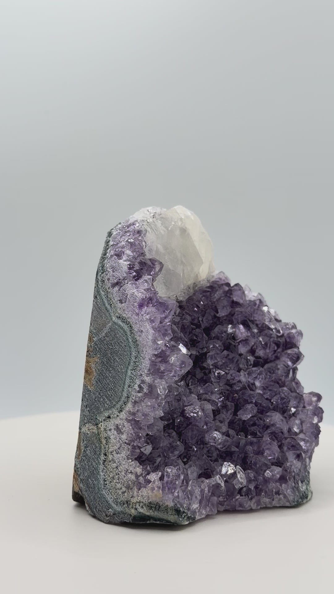 Natural Amethyst & Quartz Cluster 15.2 oz – Healing Crystal for Calm, Clarity & Spiritual Energy