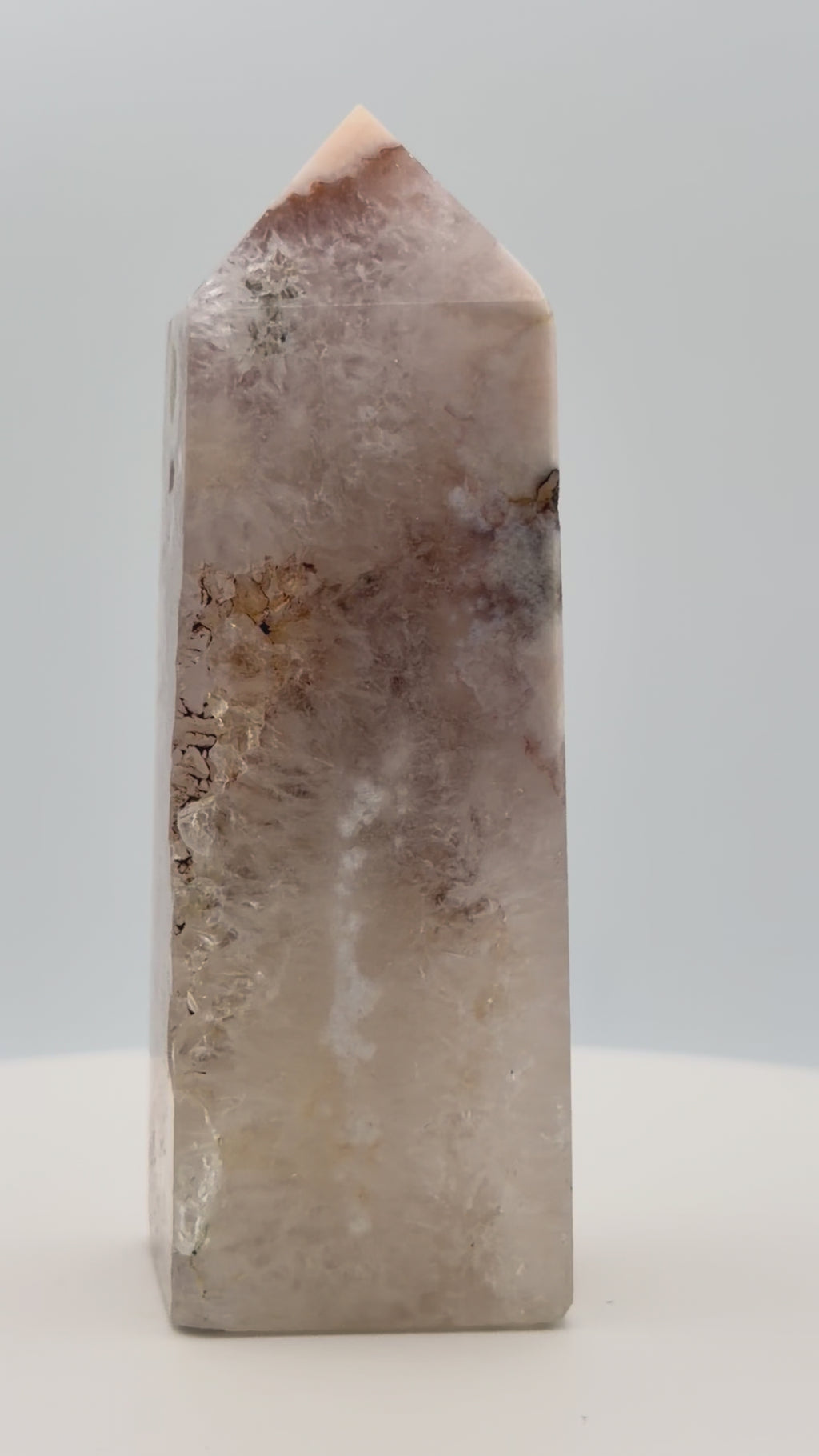 Pink Amethyst Druzy Tower – Sparkling Heart‑Chakra Crystal for Peace, Healing & Gentle Protection