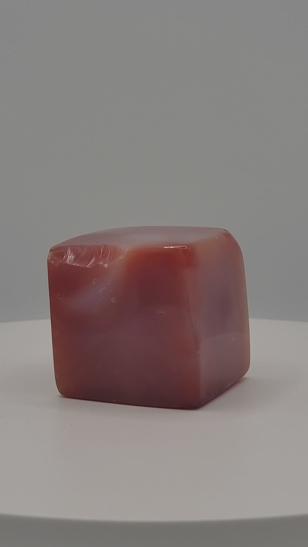 Carnelian Cube – 4 oz Polished Crystal for Strength, Creativity & Grounded Vitality