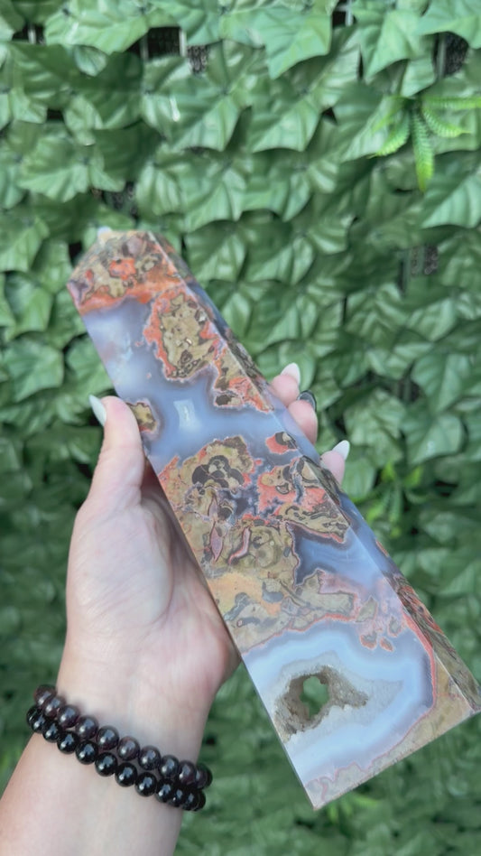 Money Agate Tower M1 — Prosperity & Grounding Energy