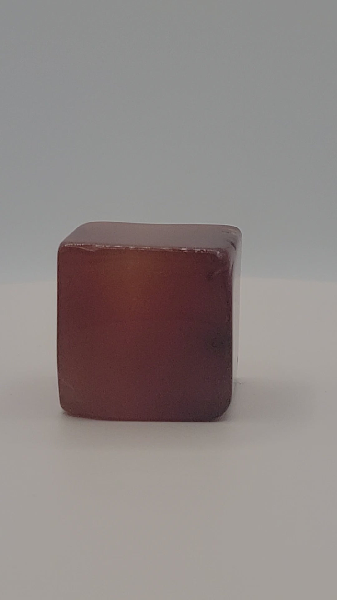 Carnelian Cube – 2–2.9 oz Polished Crystal for Strength, Creativity & Energizing Vitality