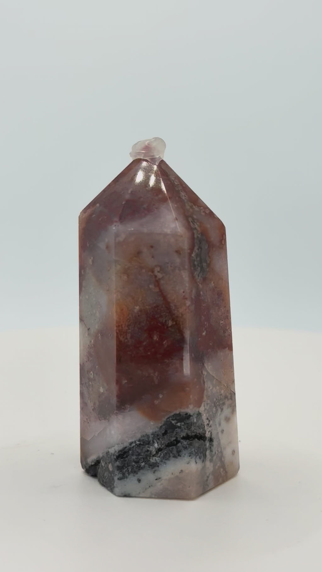 Starry Agate Tower 1.6–1.7 oz – Polished Crystal Point for Cosmic Calm, Balance & Celestial Beauty
