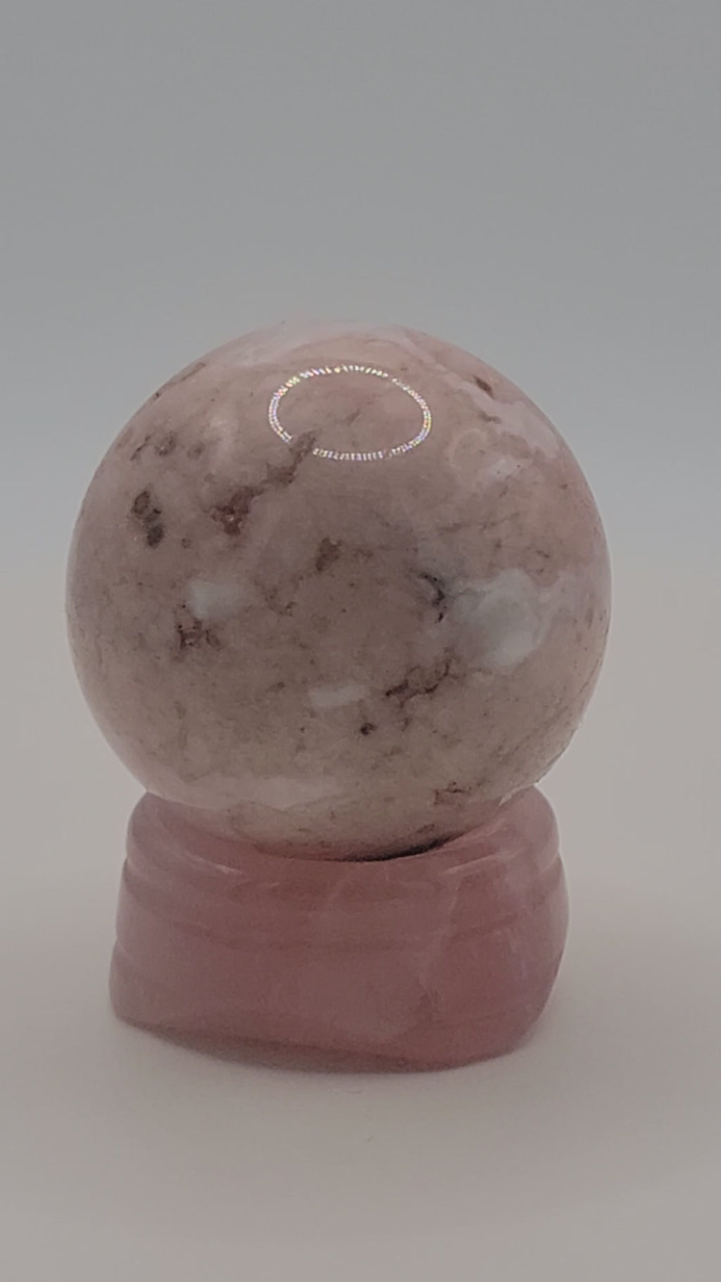 Carnelian Flower Agate Sphere – 1.2 oz Mini Crystal for Creativity, Joy & Gentle Growth