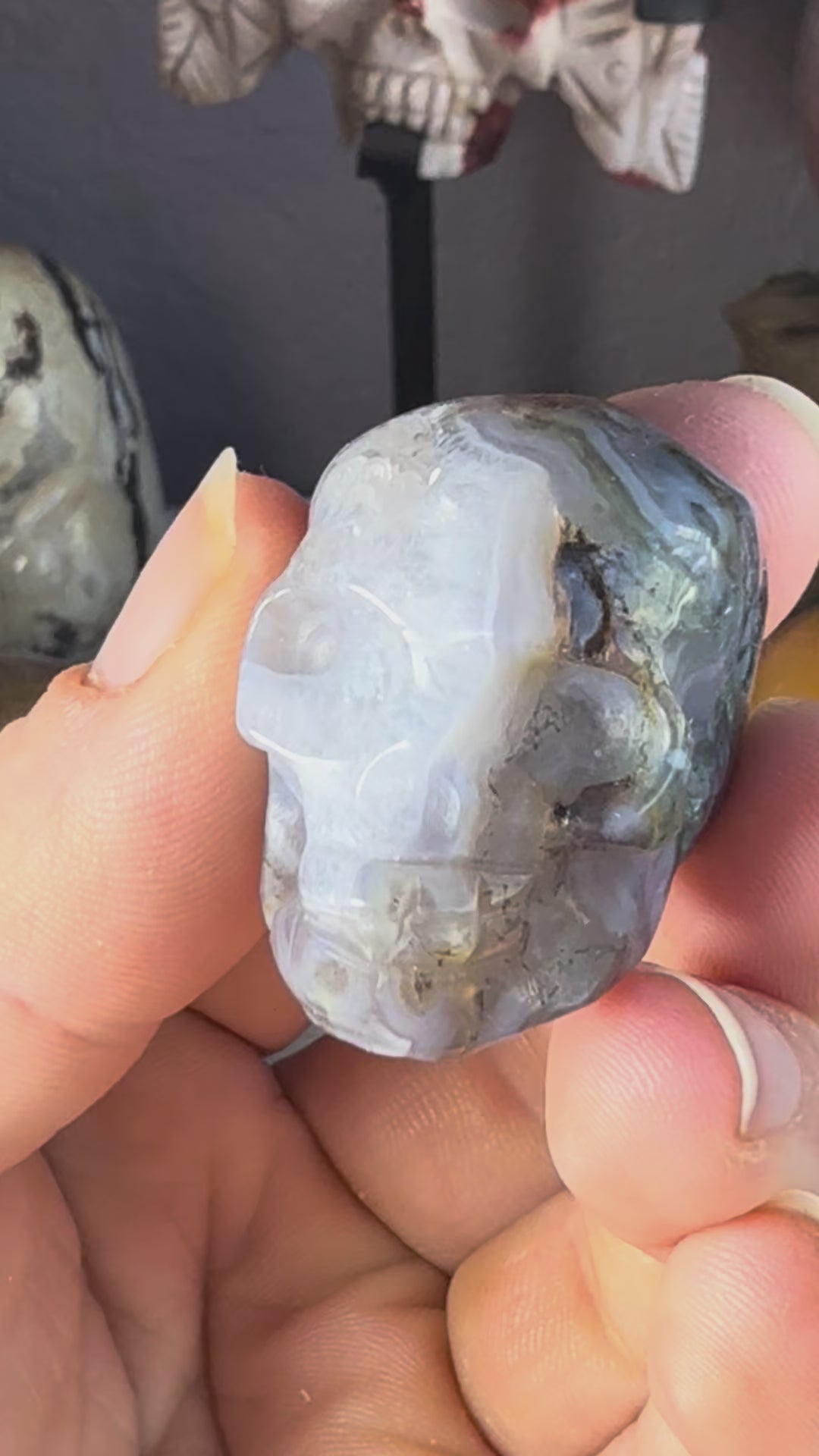 Moss Agate Mini Druzy Skulls | Growth, Grounding & Nature‑Spirit Energy