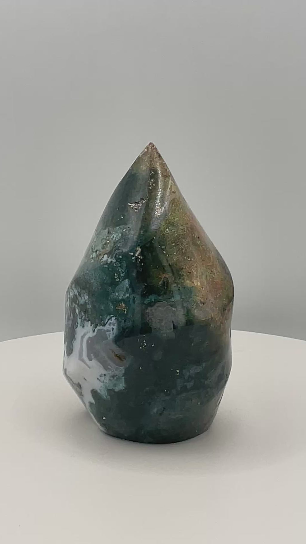Medium Ocean Jasper Flame – Coastal Swirled Crystal for Joy, Renewal & Heart‑Healing Energy