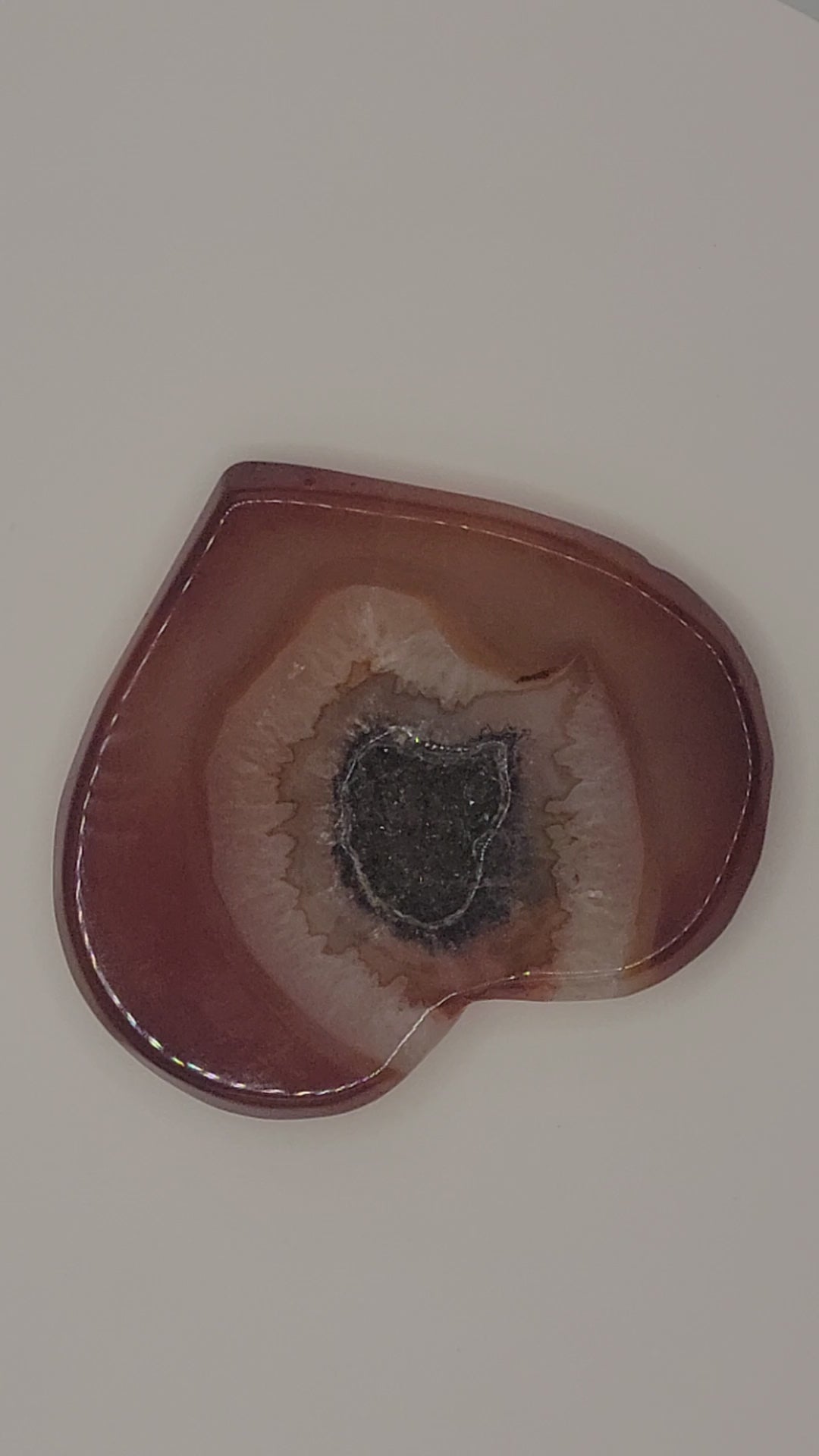 Carnelian Geode Heart 4.4 oz – Fiery Orange Crystal with Sparkling Druzy for Vitality & Creativity