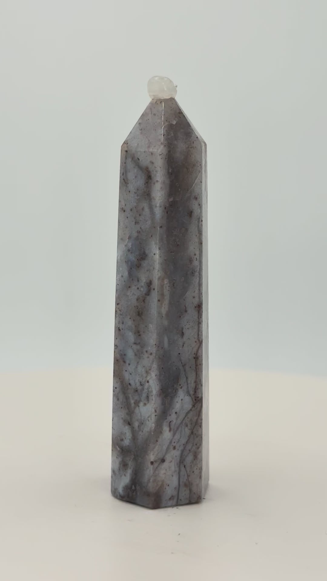 Starry Agate Tower 1.6–1.7 oz – Polished Crystal Point for Cosmic Calm, Balance & Celestial Beauty