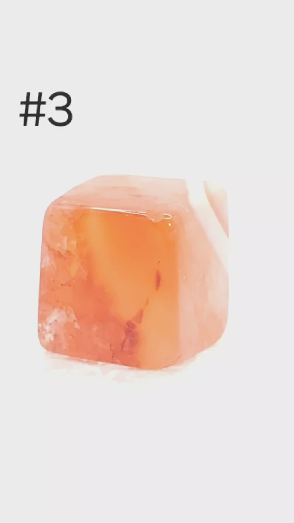 Carnelian Cube – 0.5–0.9 oz Polished Mini Crystal for Creativity, Courage & Vitality
