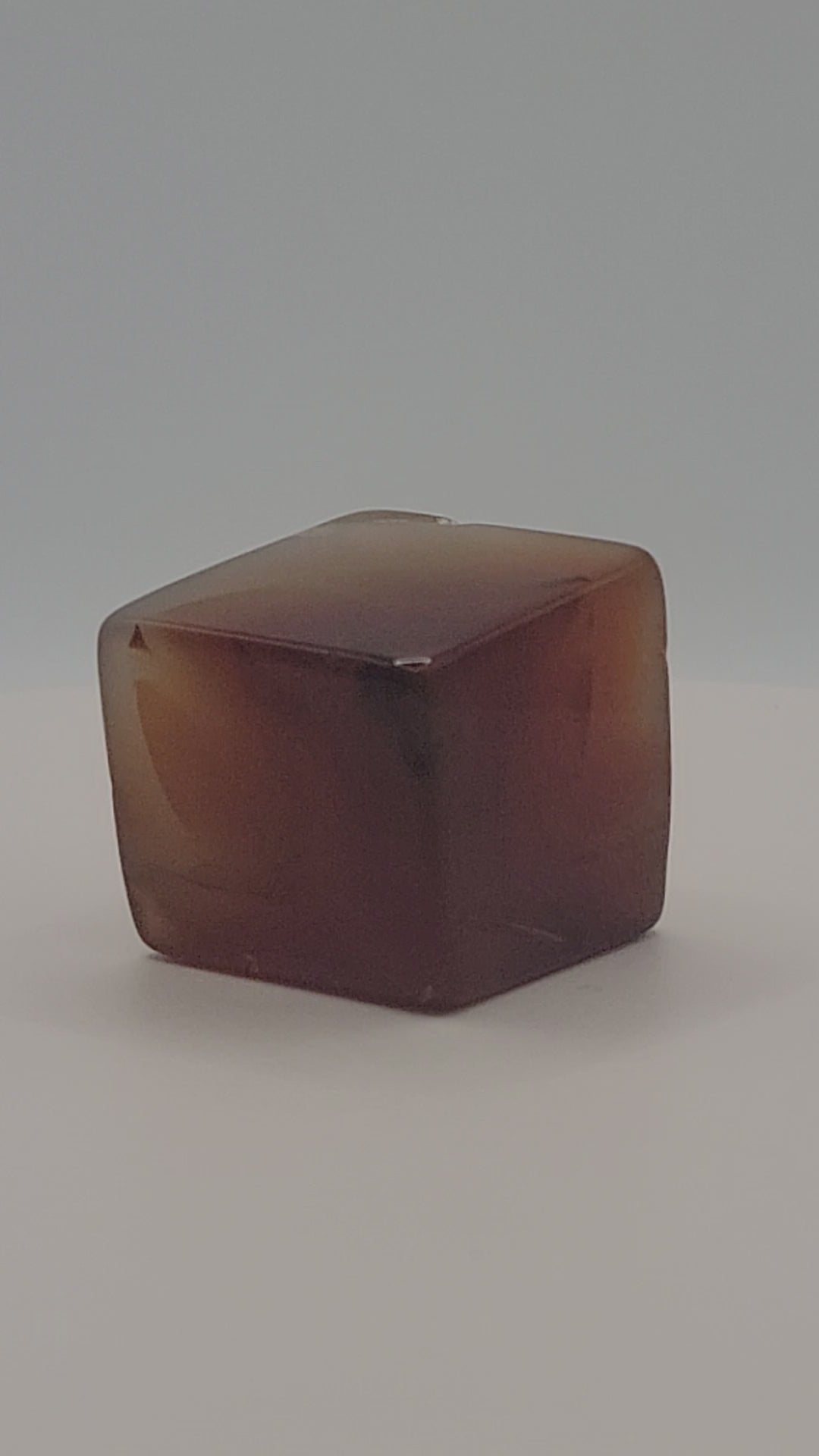 Carnelian Cube – 2–2.9 oz Polished Crystal for Strength, Creativity & Energizing Vitality