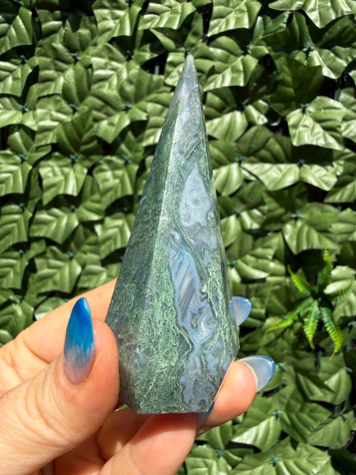 Tree & Moss Agate Diamond Points —Stability • Growth
